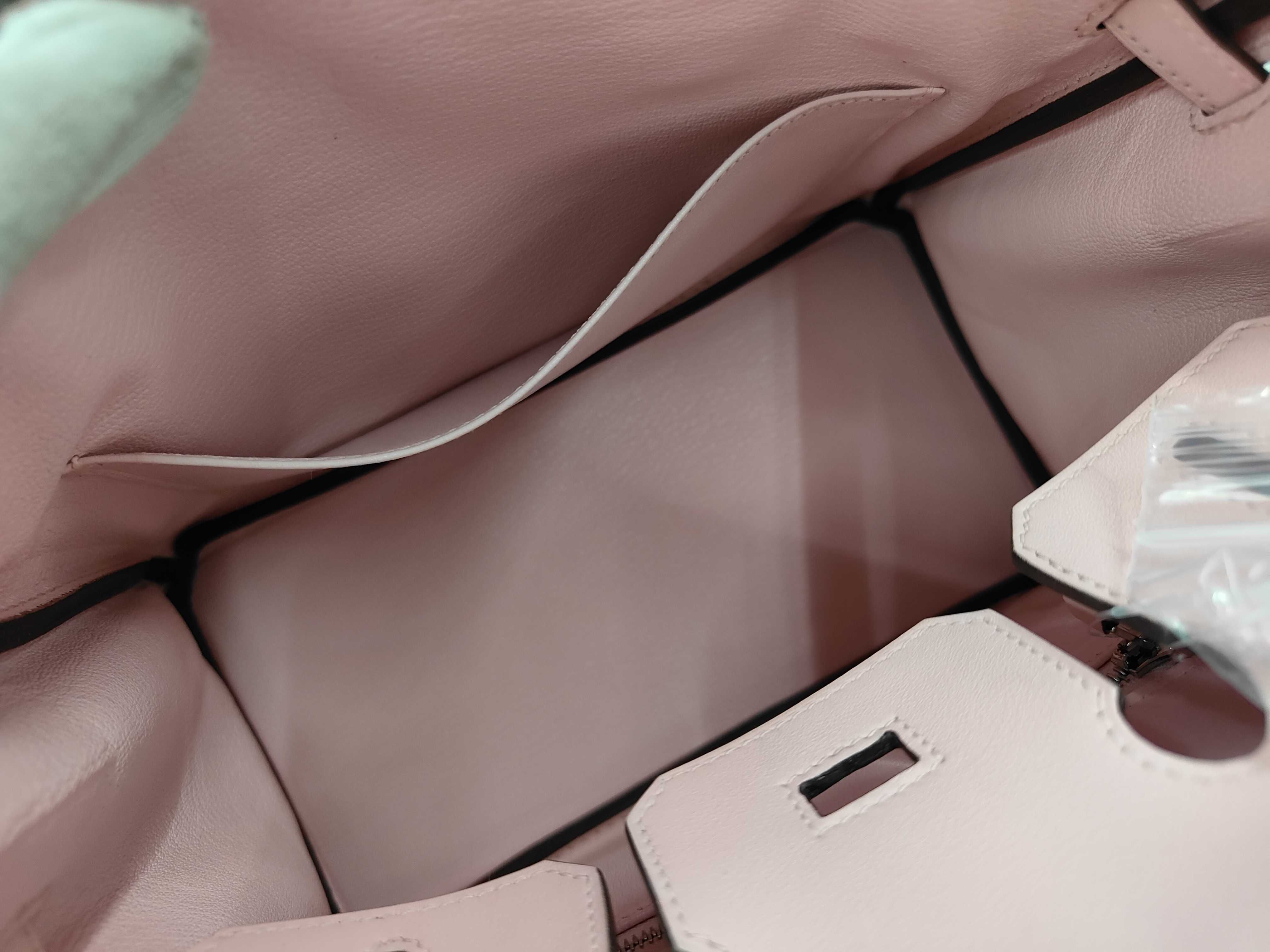 Birkin 25 Z stamp Swift Rose Sakura SV handbag — view 9