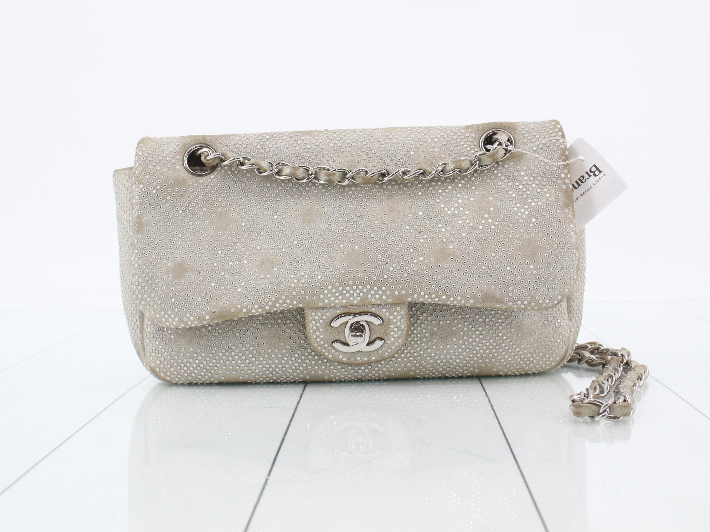 Turnlock Double Chain Shoulder Bag