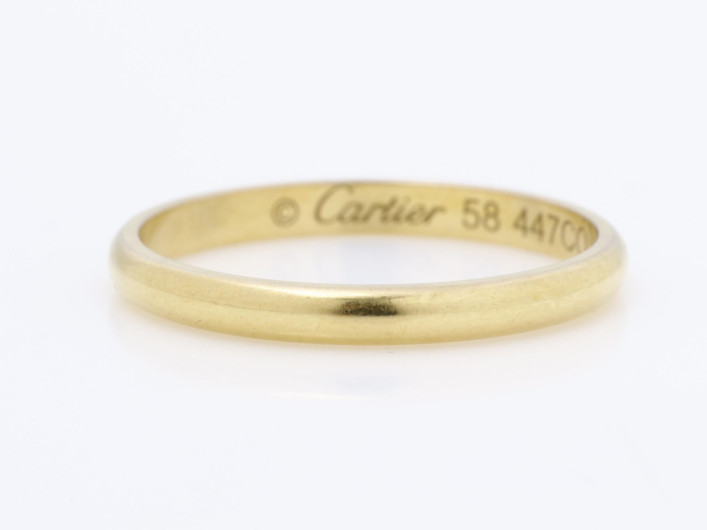 Au750YG 1PD Cartier Pair Ring, Total Weight Approx. 4.8g, #50/#58 — view 3