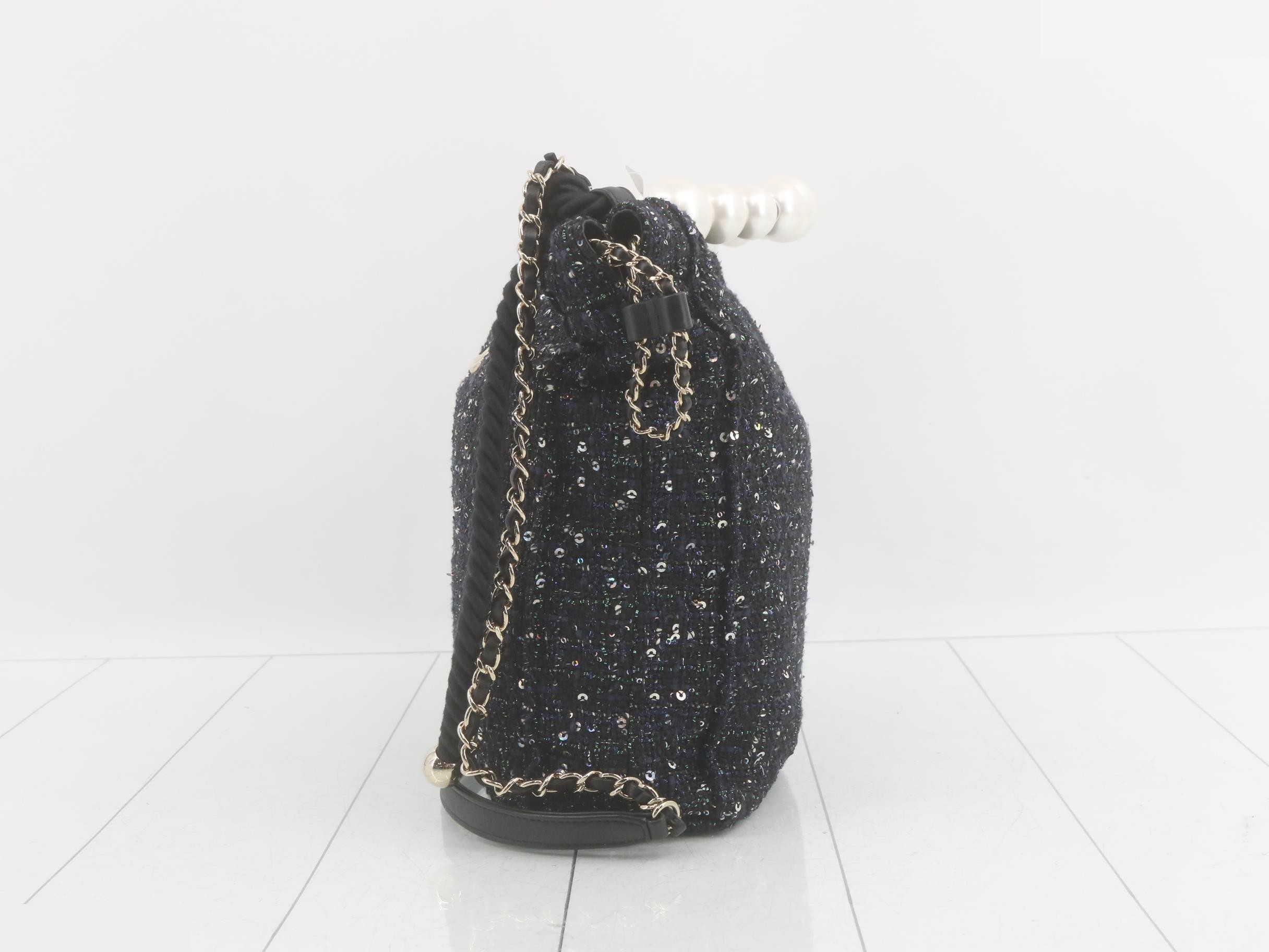 Tweed sequined Coco Mark 2-way shoulder bag — view 3