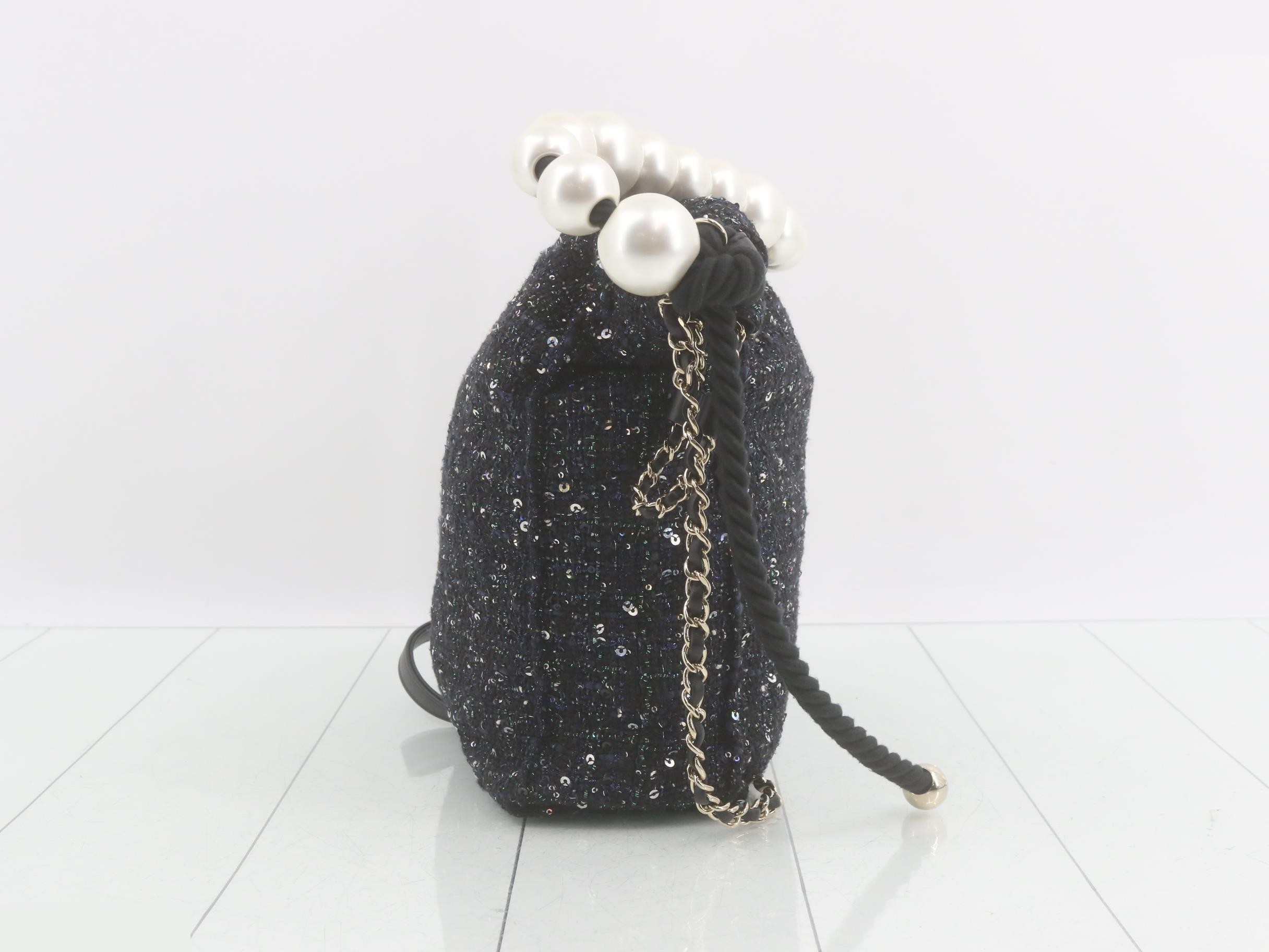 Tweed sequined Coco Mark 2-way shoulder bag — view 4