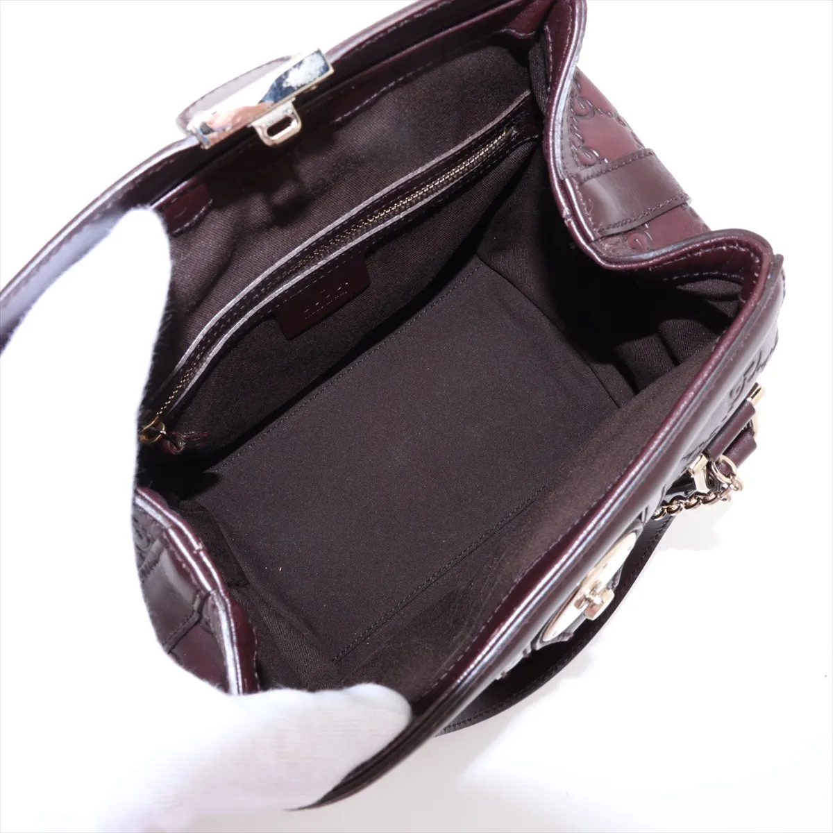 Guccissima 153028 Leather Handbag Brown — view 7