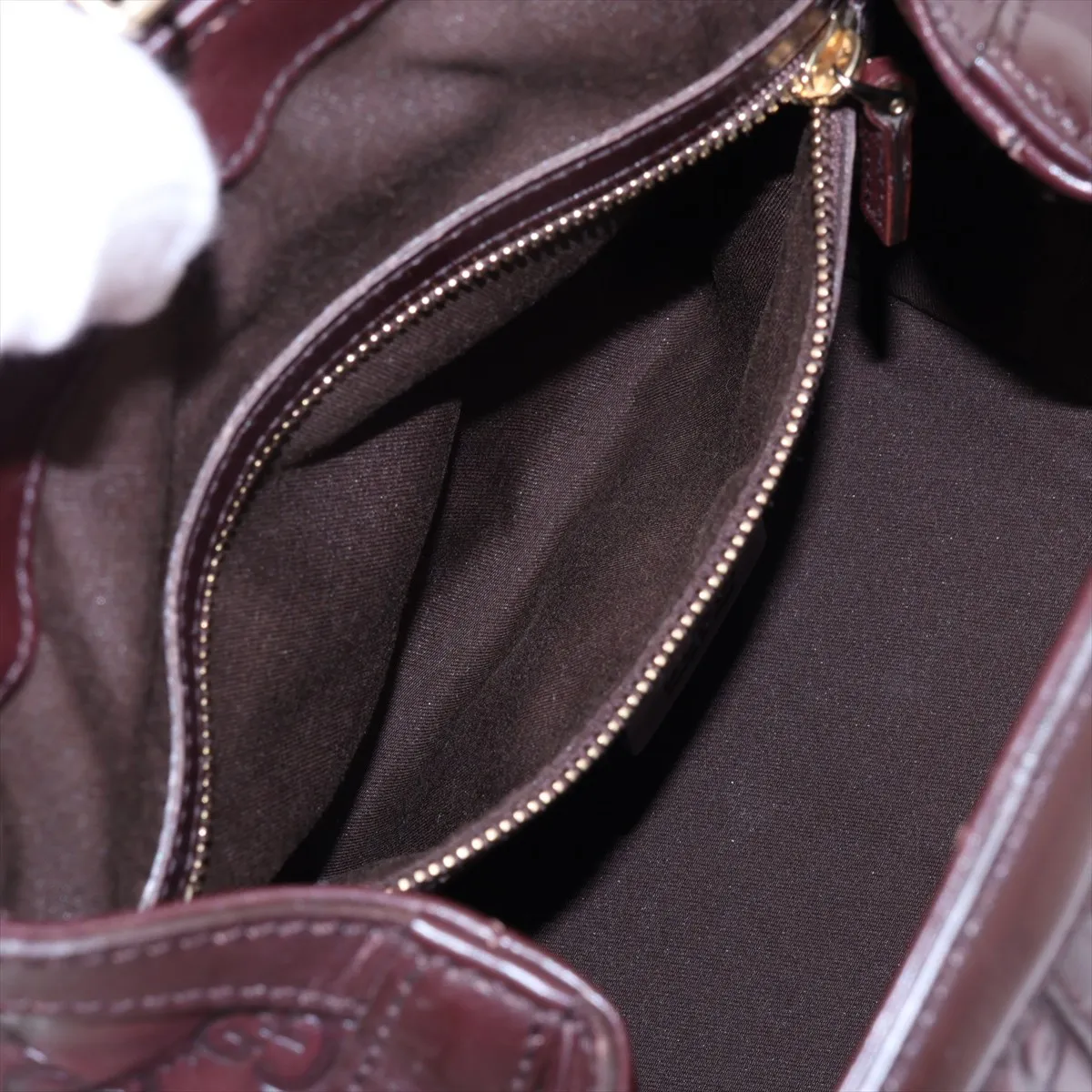 Guccissima 153028 Leather Handbag Brown — view 8