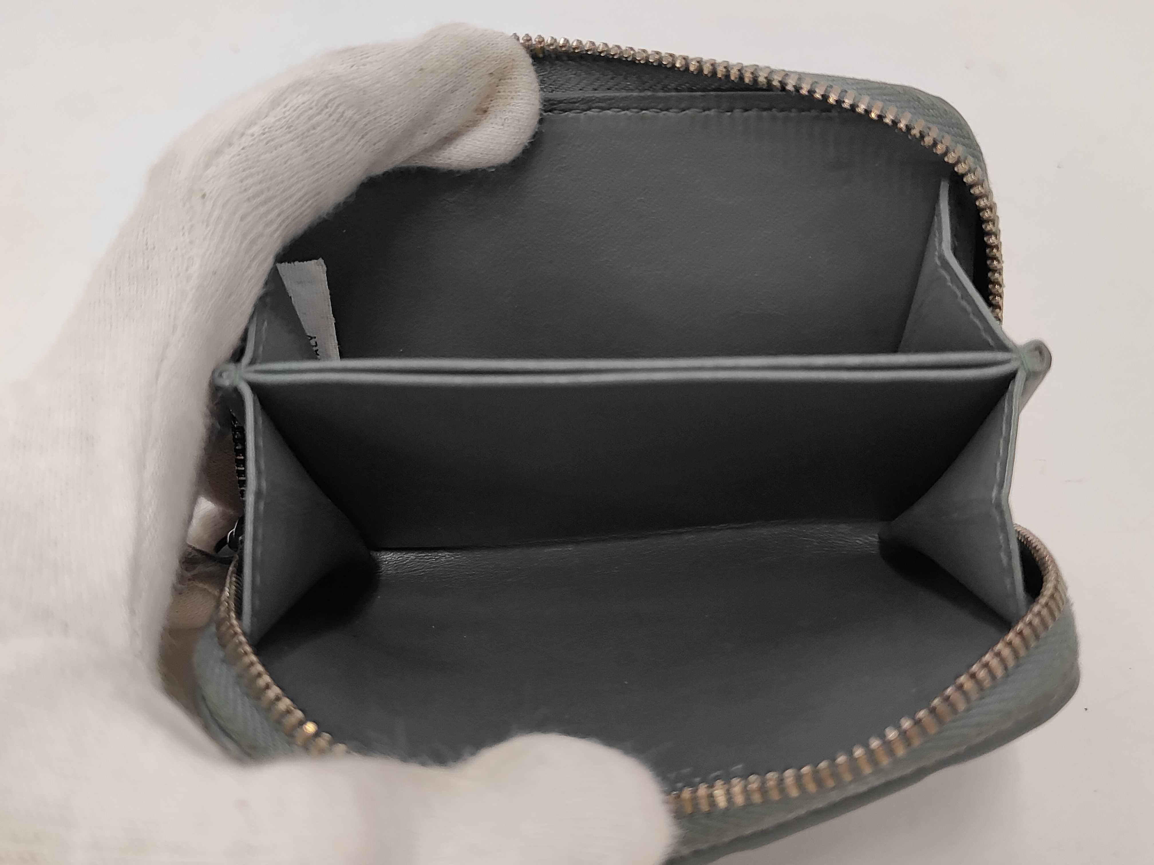 Intrecciato Coin Case Leather Gray Wallet — view 6