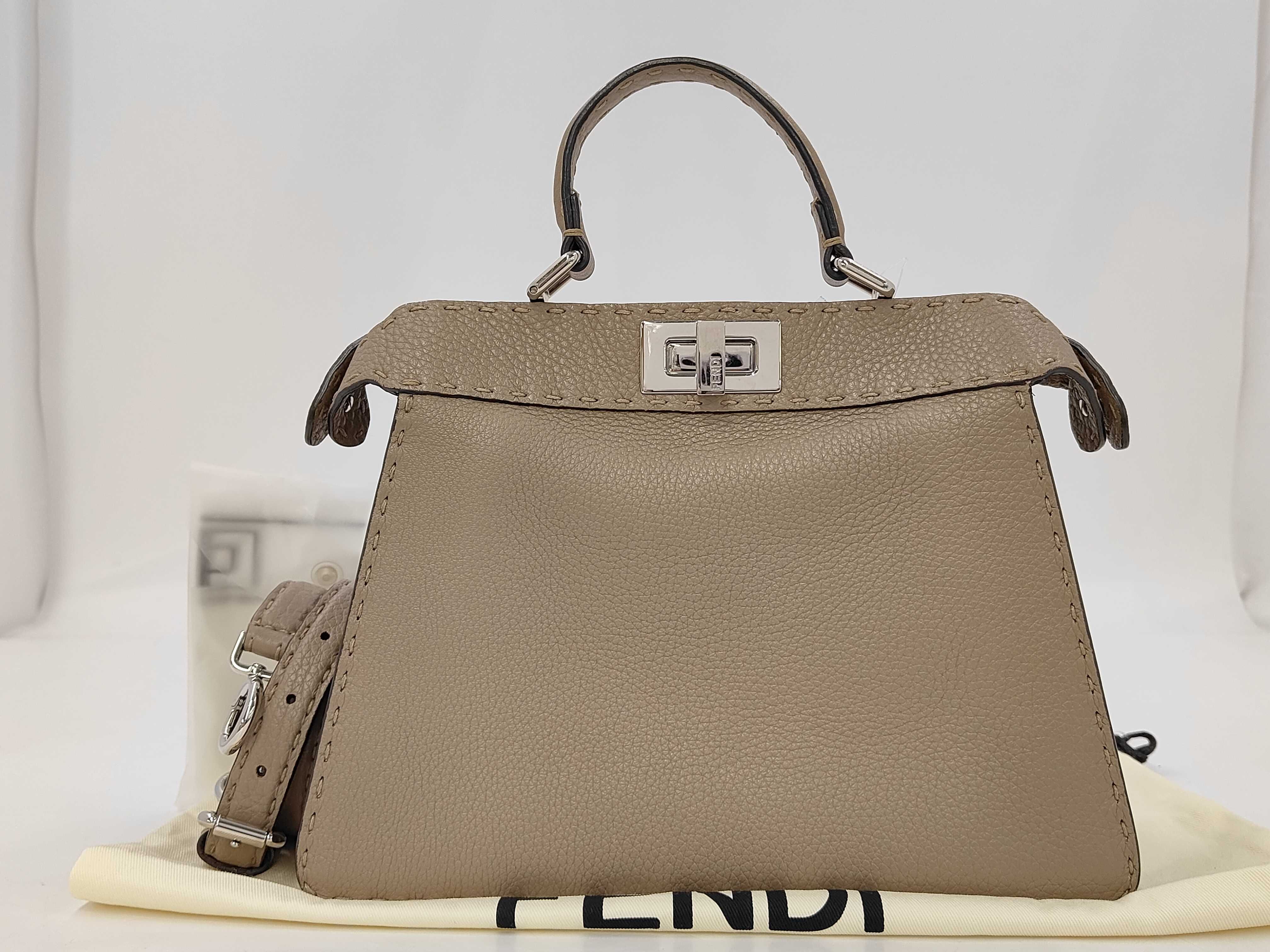 Picaboo Selleria Small Beige Leather 88N327 ADYL-220-4092 Strap Rain Cover Bag Shoulder Bag