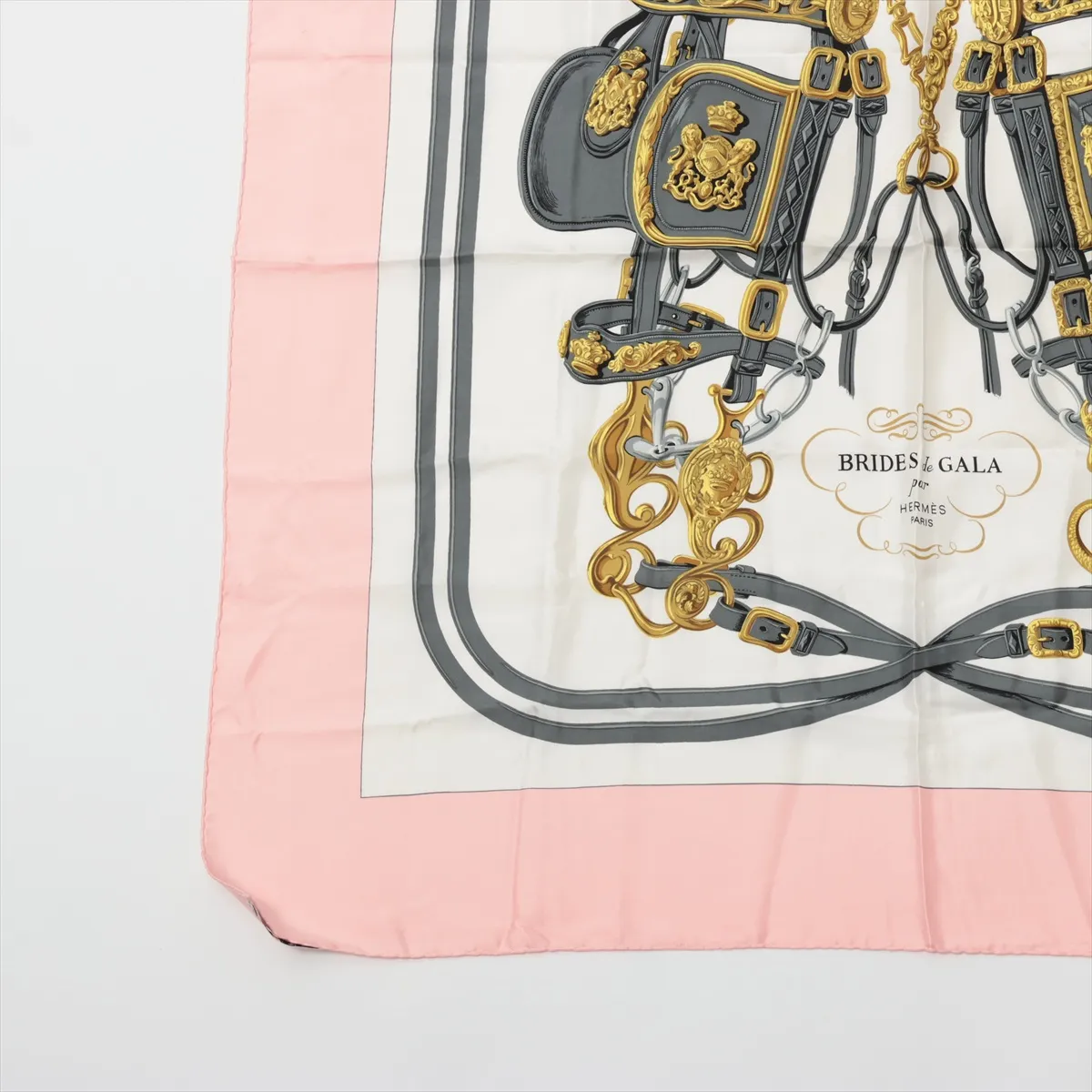 Carre 90 BRIDES de GALA Ceremony bridle Scarf Silk Pink — view 5