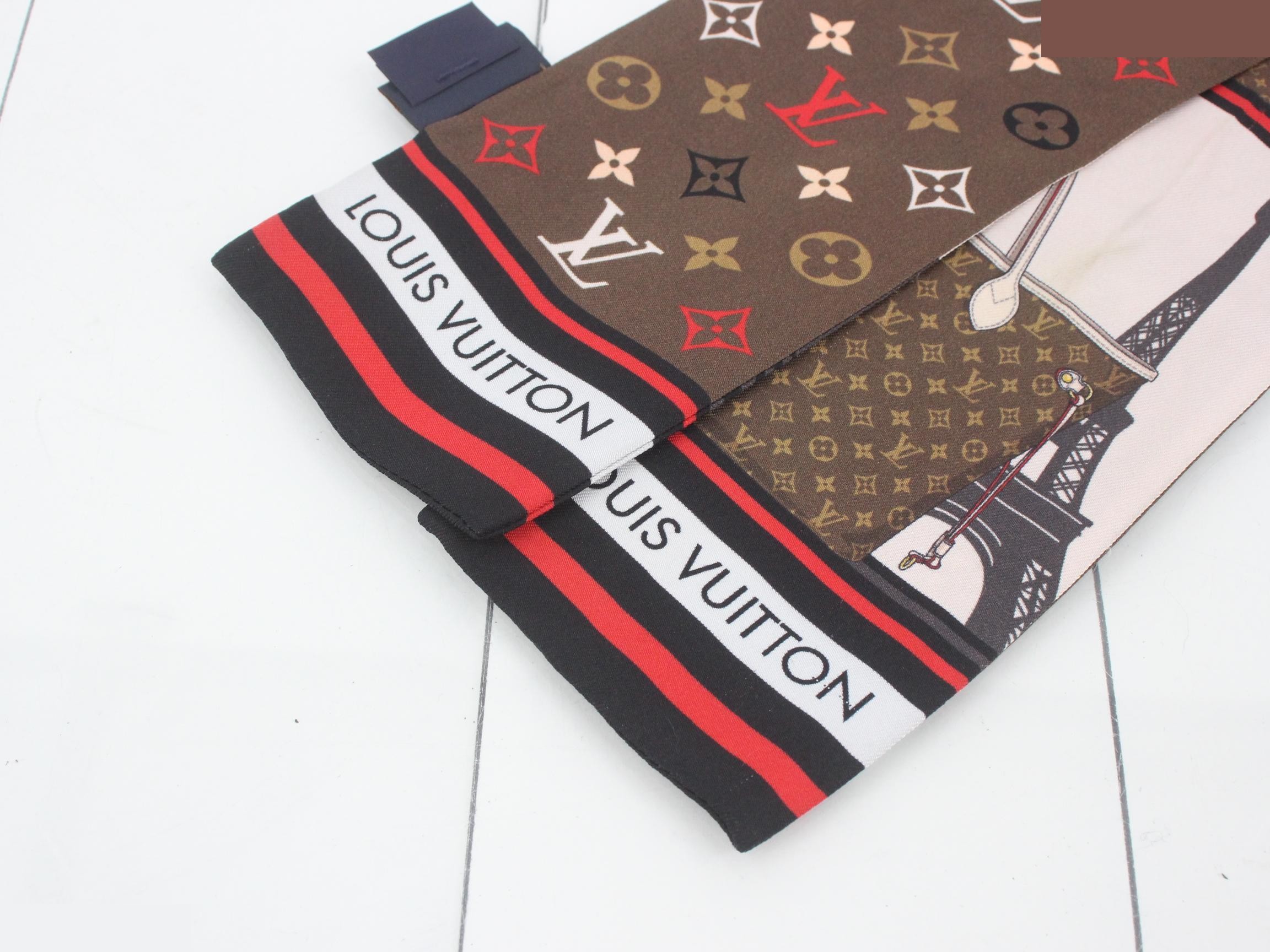 Monogram scarf/twilly with tag — view 3