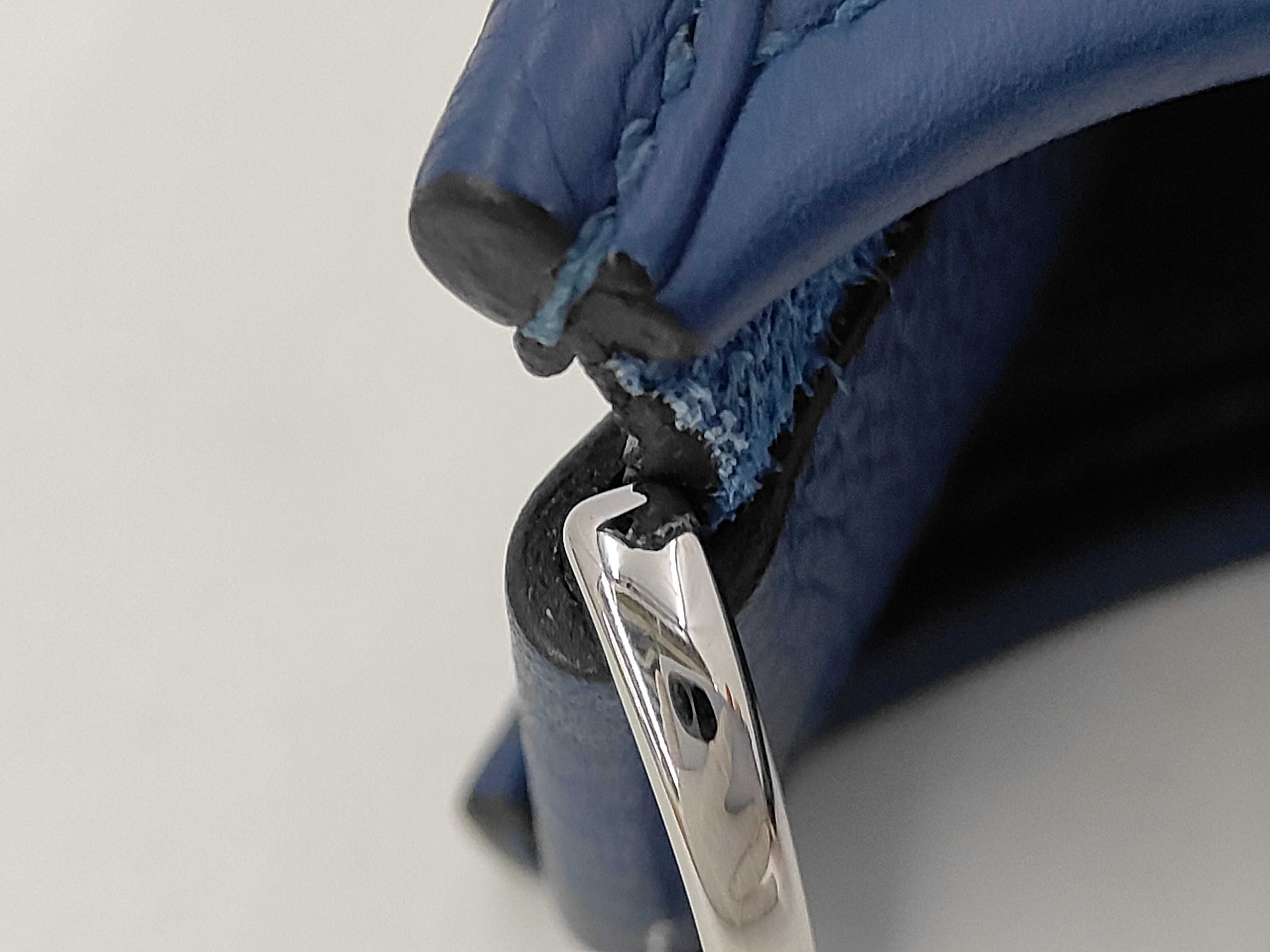 Evelyne 3 PM Taurillon Clemence Deep Blue Shoulder Bag — view 5