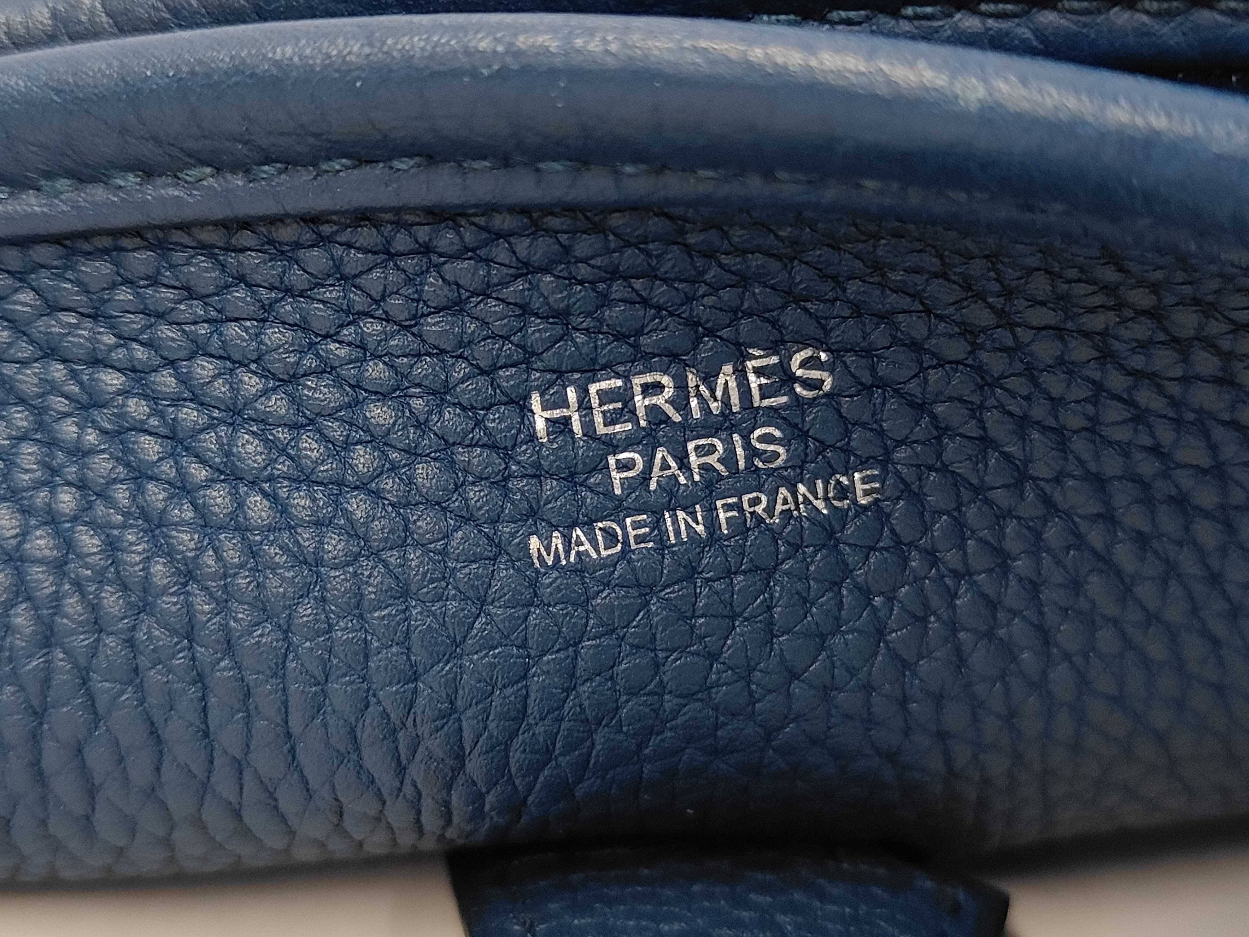 Evelyne 3 PM Taurillon Clemence Deep Blue Shoulder Bag — view 8