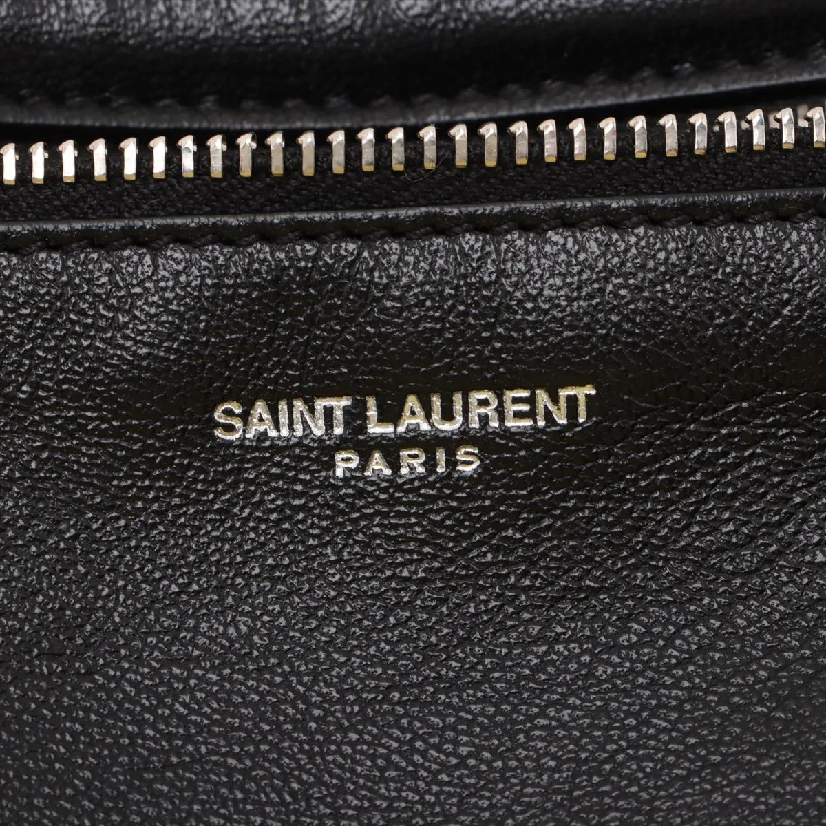 Leather Shoulder Bag, Black, 649564 — view 7