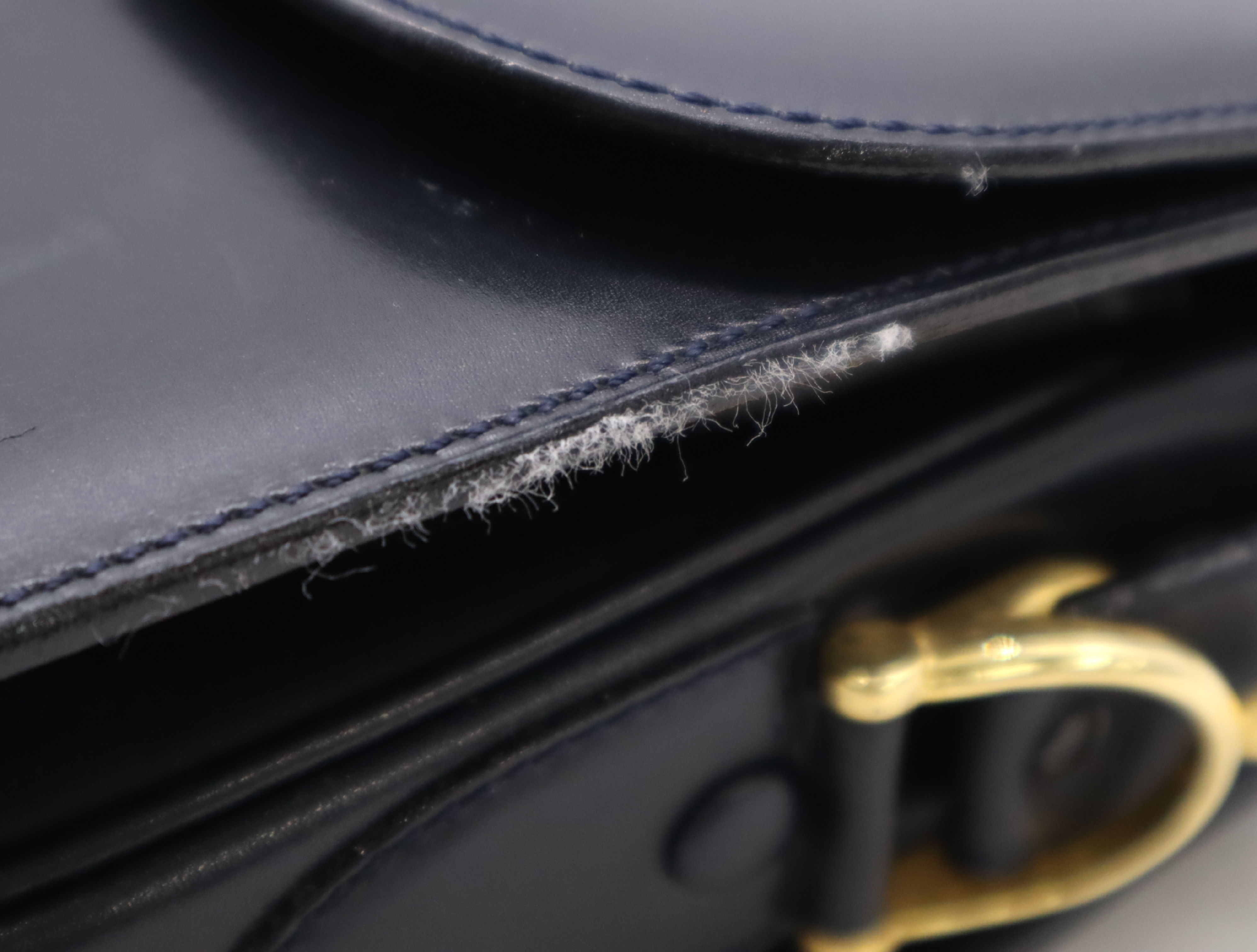 Leather Horsebit Shoulder Bag Black GD Metal Fittings Shoulder Bag — view 14