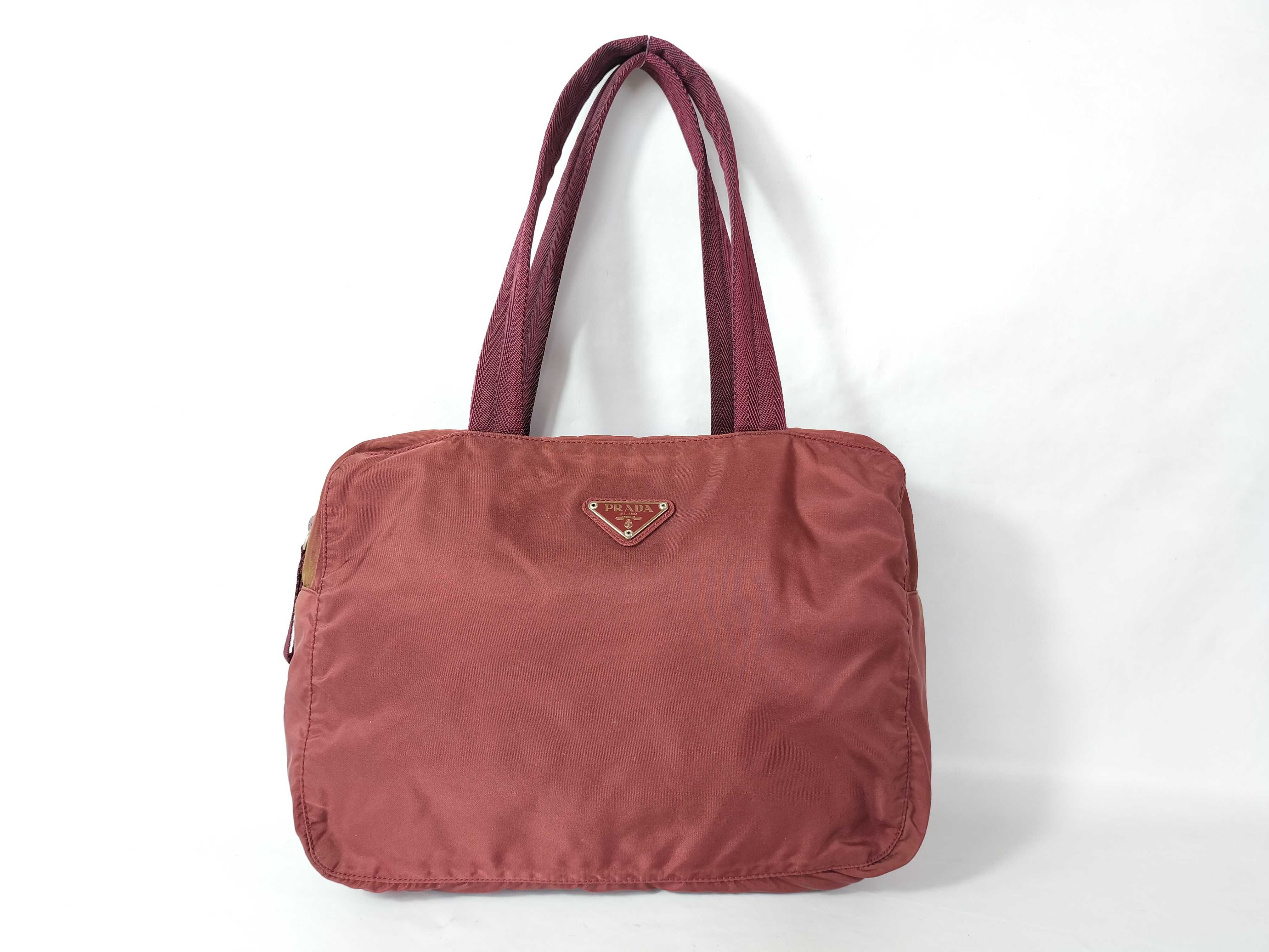 Nylon Prada Handbag Nylon Red Handbag