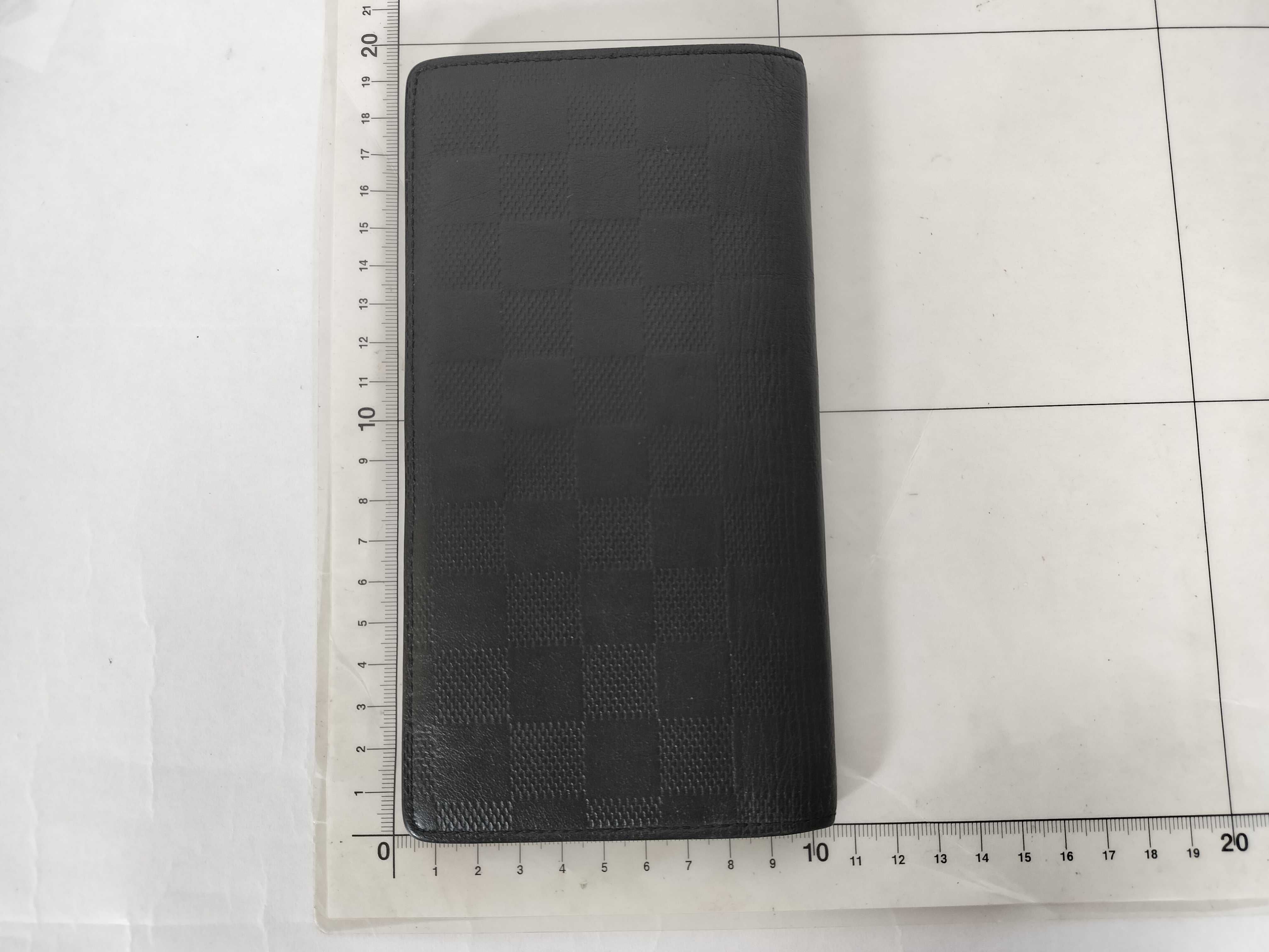 Damier Infini Leather Bi-fold Long Wallet, Black, Serial Number — view 2