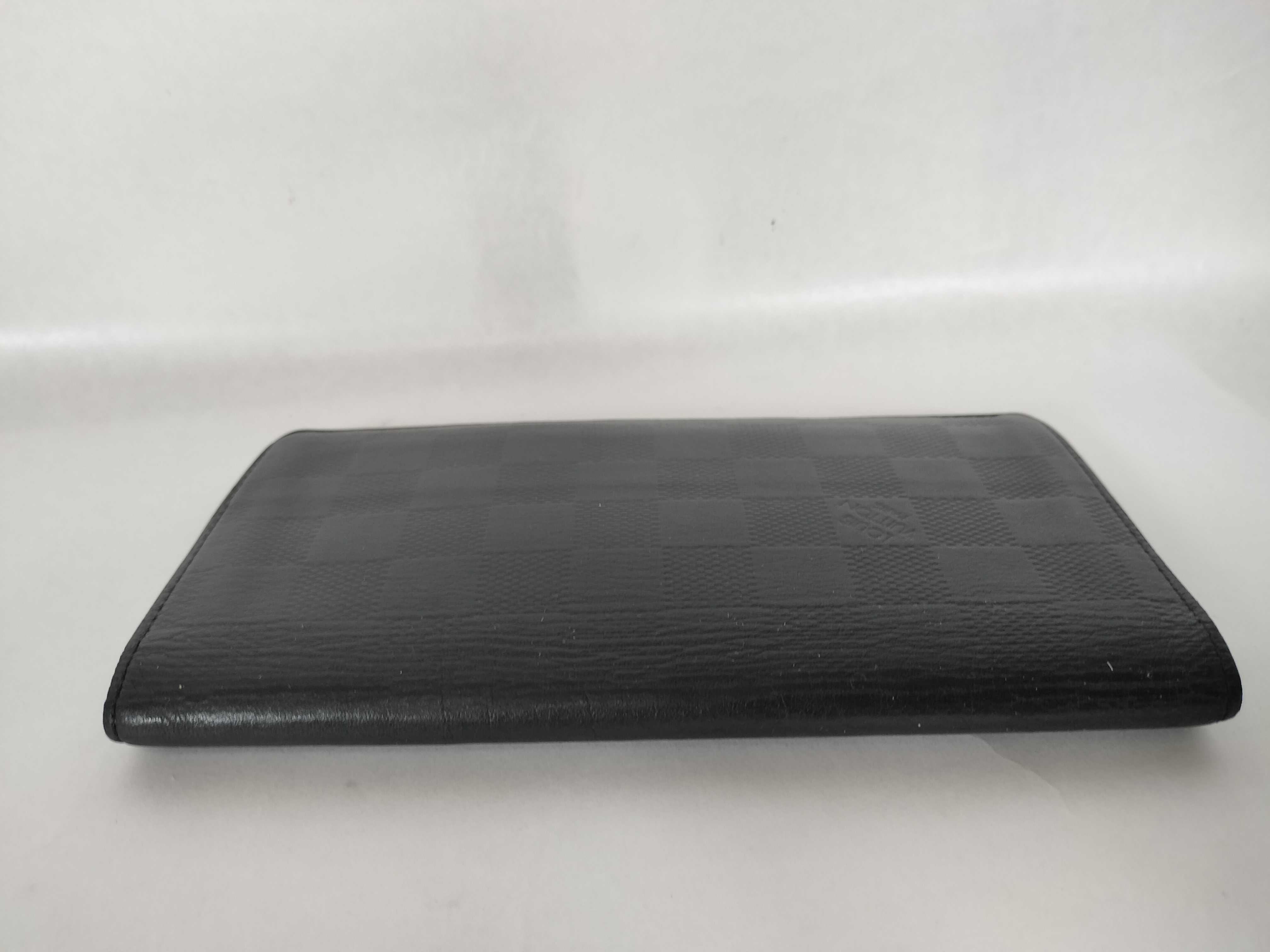 Damier Infini Leather Bi-fold Long Wallet, Black, Serial Number — view 6