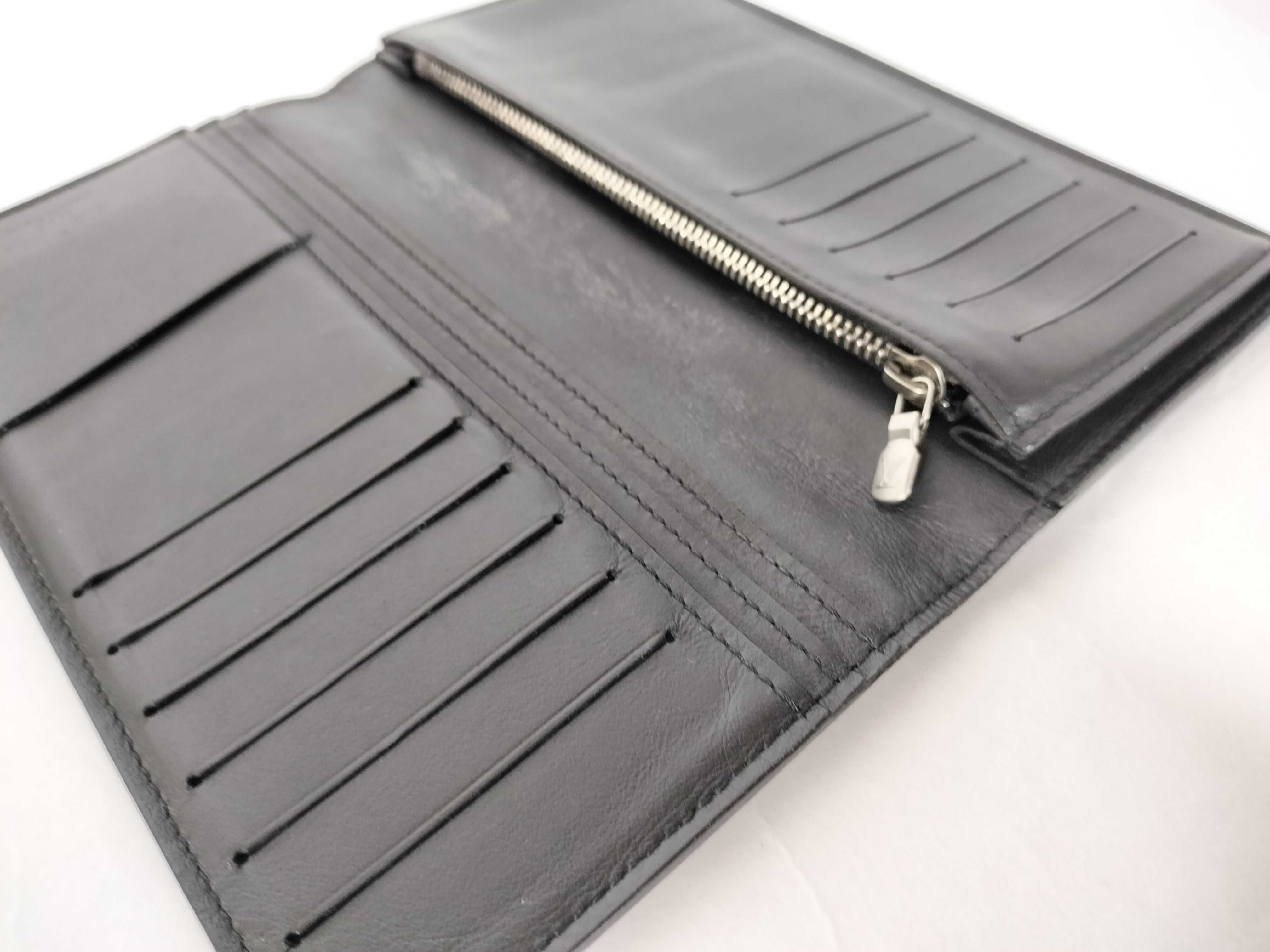 Damier Infini Leather Bi-fold Long Wallet, Black, Serial Number — view 8
