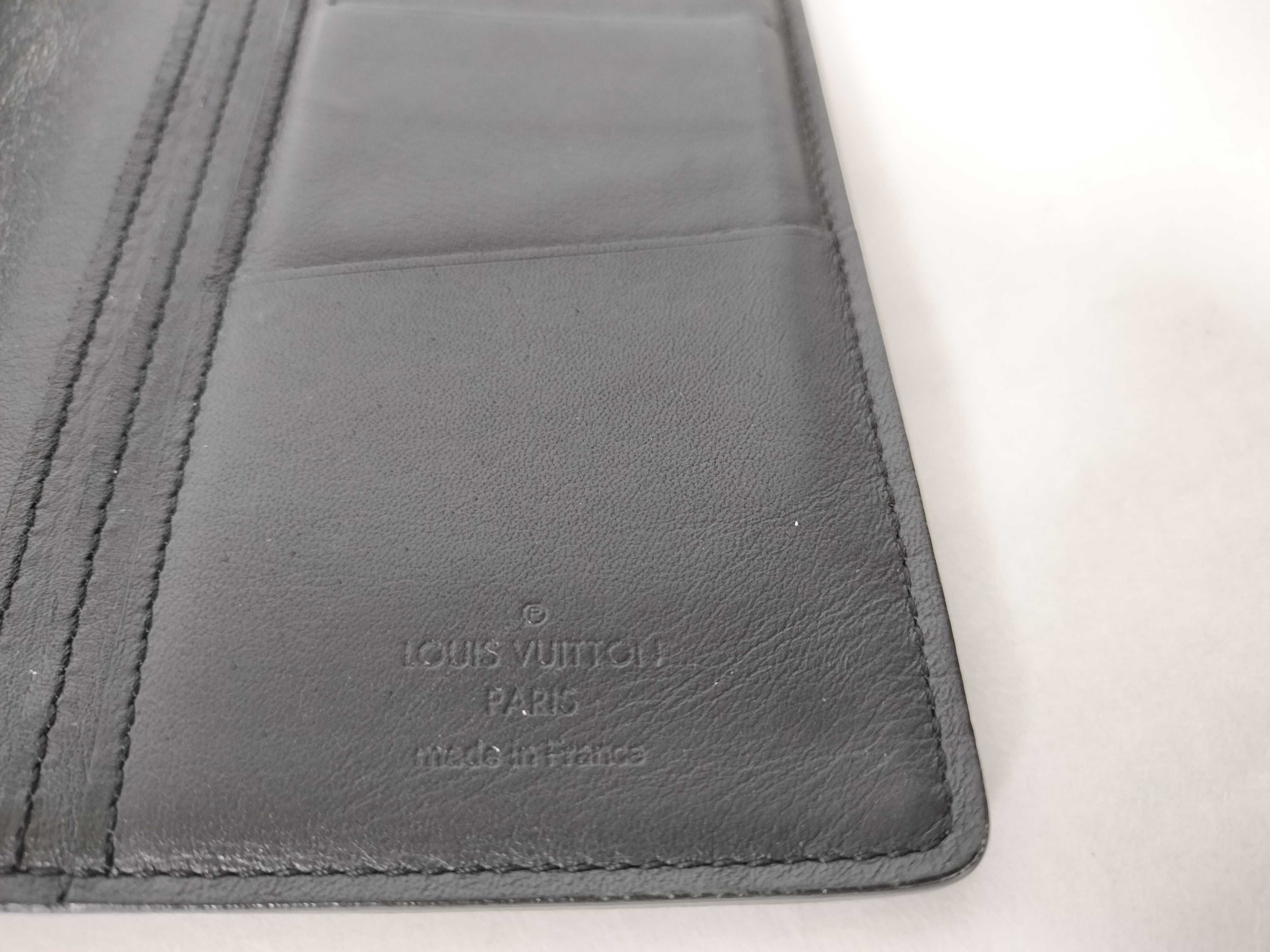 Damier Infini Leather Bi-fold Long Wallet, Black, Serial Number — view 10