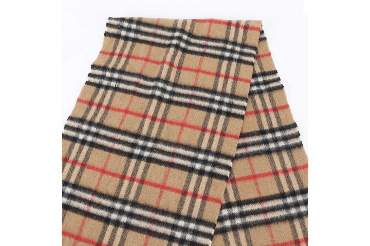 100% Cashmere Check Pattern Scarf — view 4