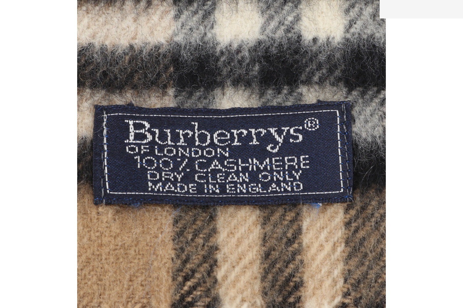 100% Cashmere Check Pattern Scarf — view 6