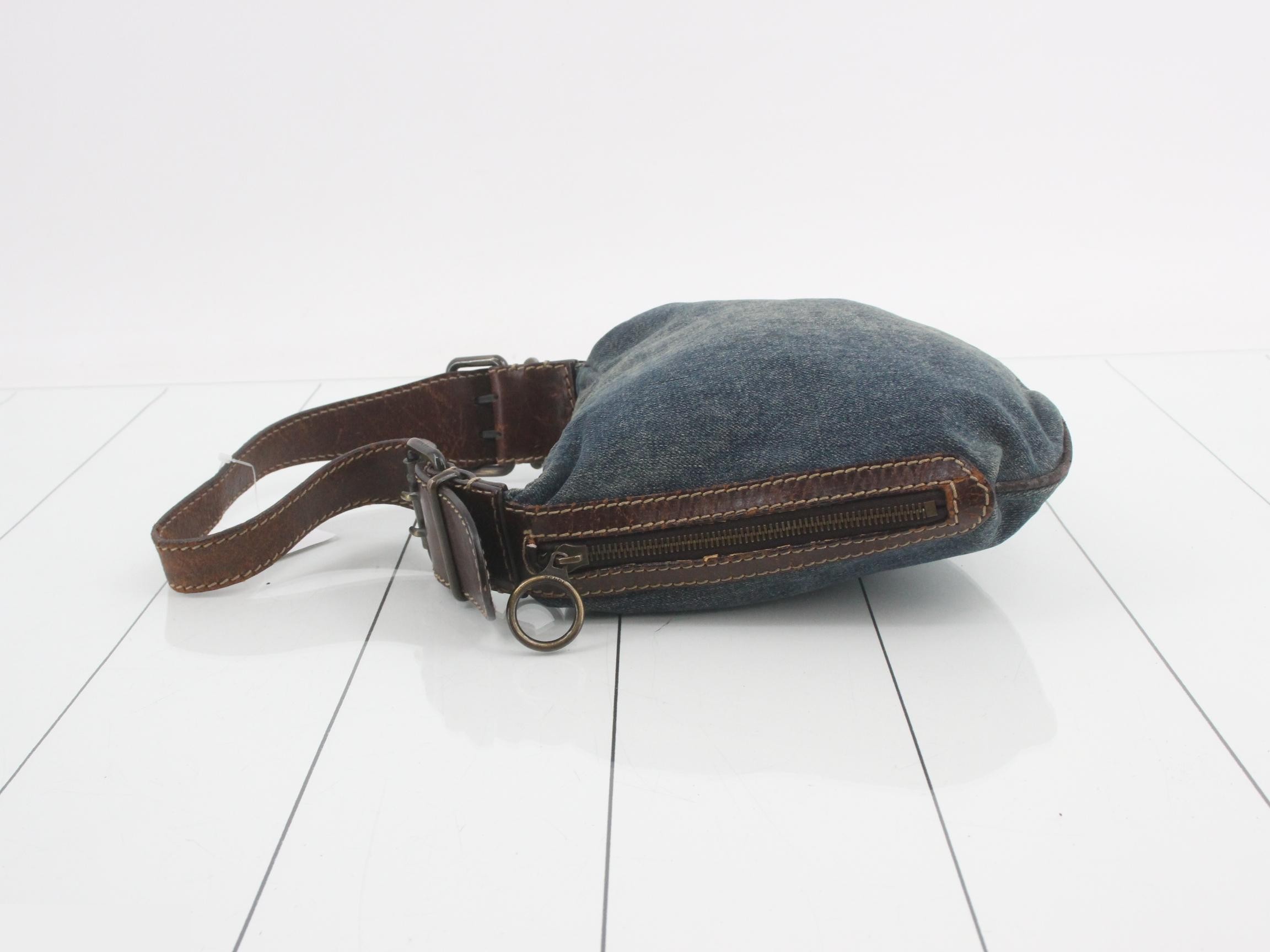 Denim Oyster Shoulder Bag — view 4