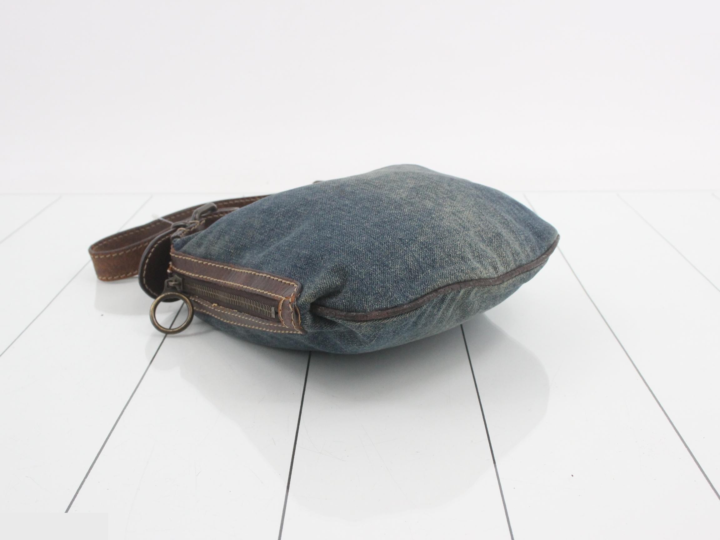 Denim Oyster Shoulder Bag — view 5