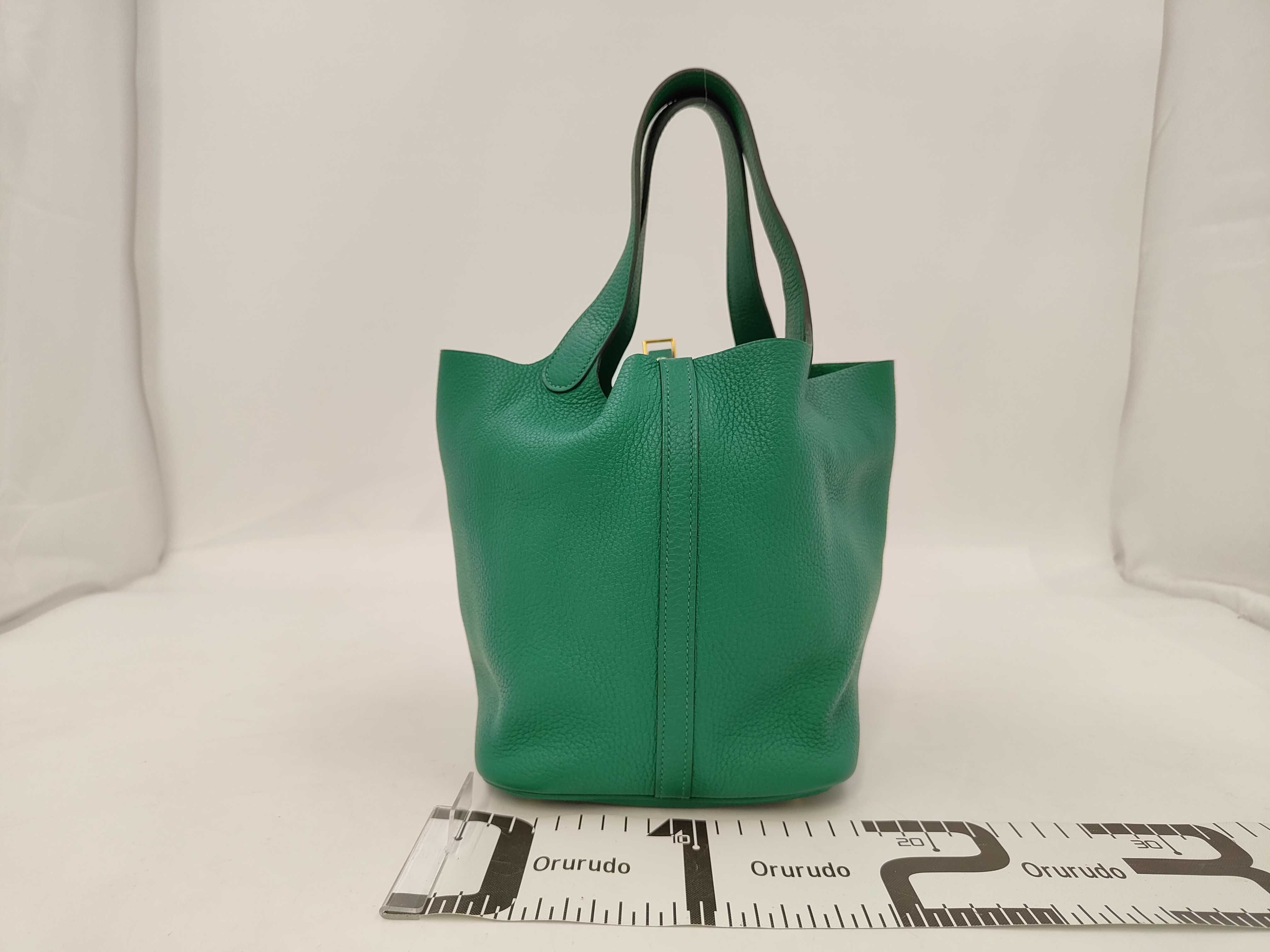 Picotin Lock Green Handbag — view 2