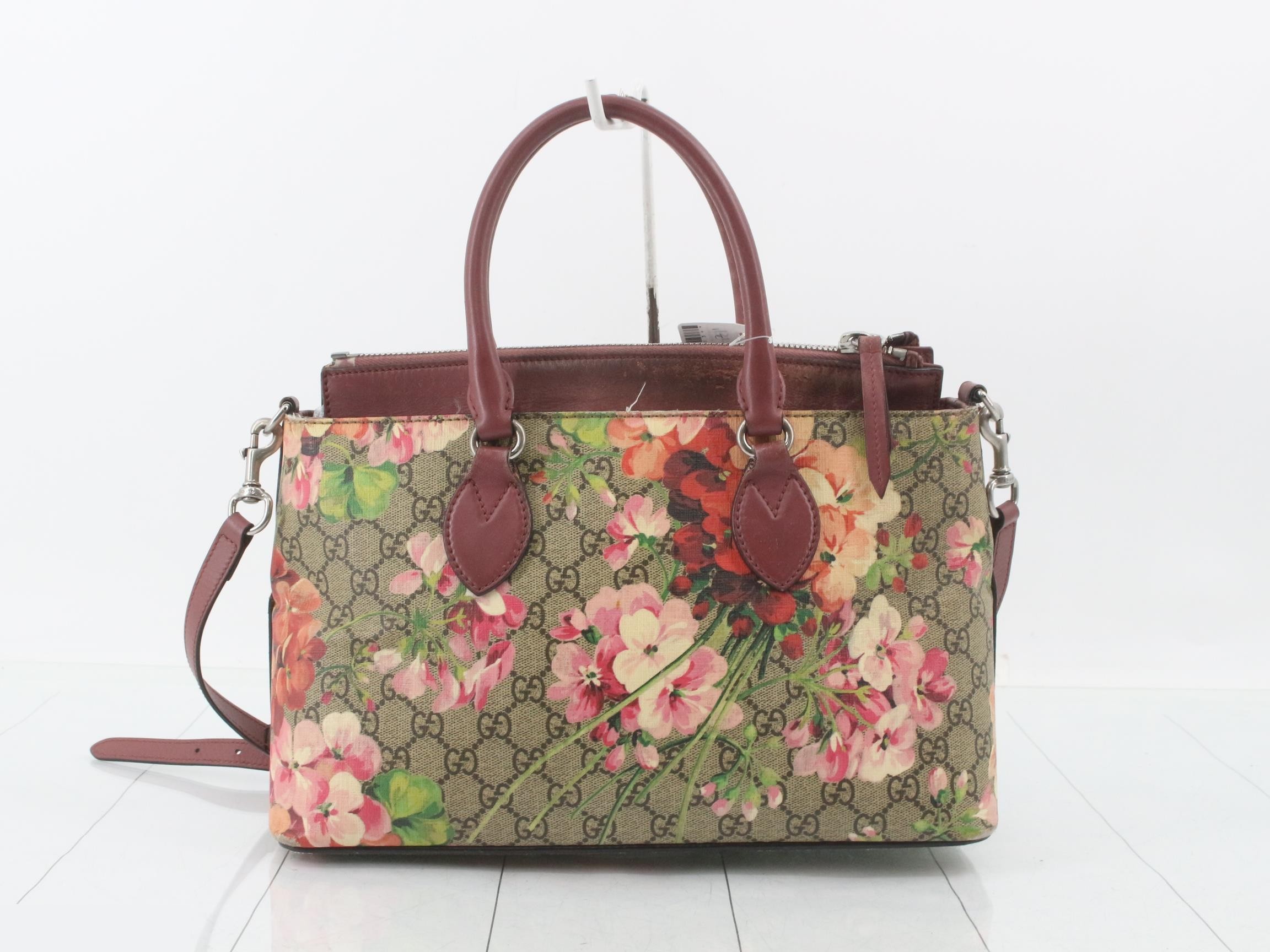 GG Blooms Floral Leather Handbag — view 2