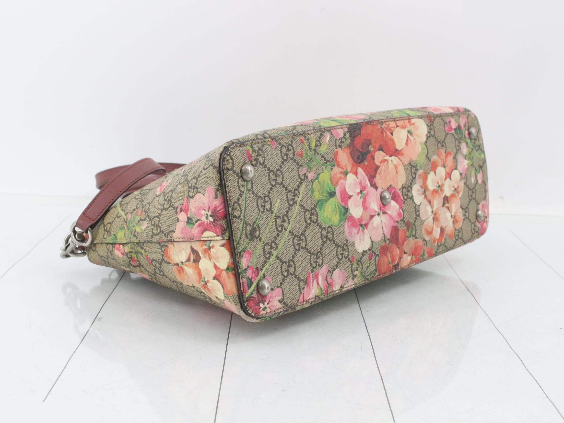 GG Blooms Floral Leather Handbag — view 5