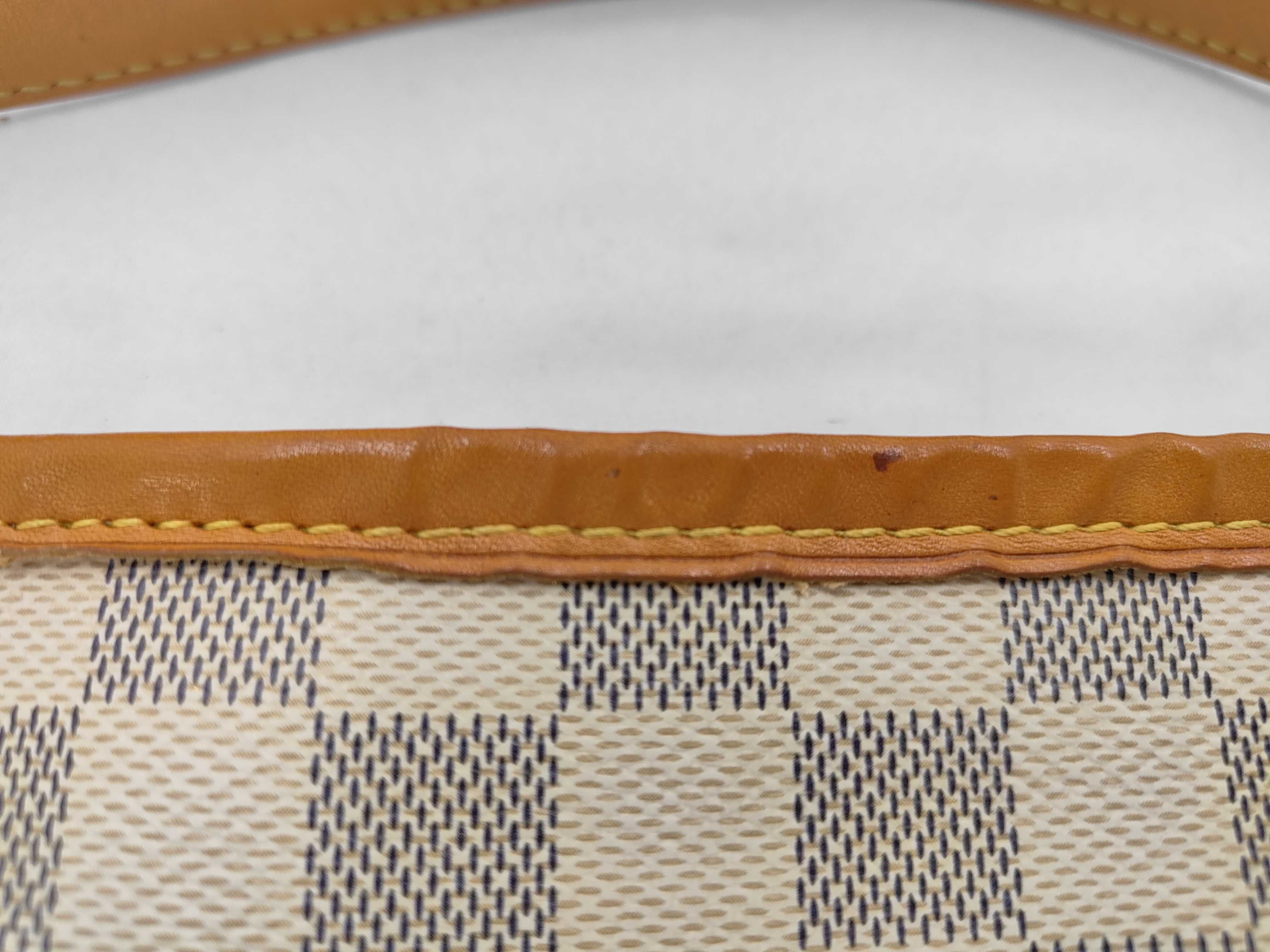 Damier Azur Delightful PM N41447 MI2125 White x Brown Bag — view 14