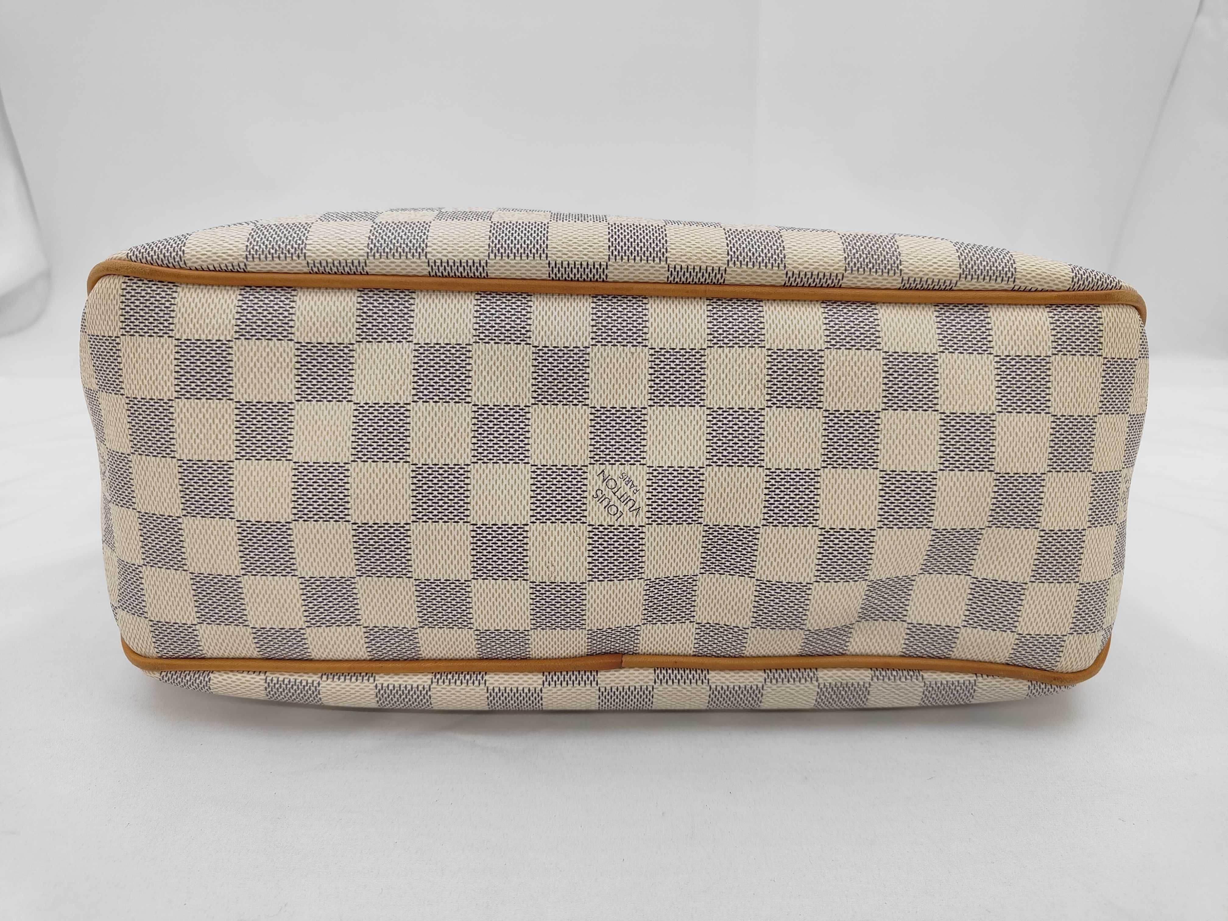 Damier Azur Delightful PM N41447 MI2125 White x Brown Bag — view 6