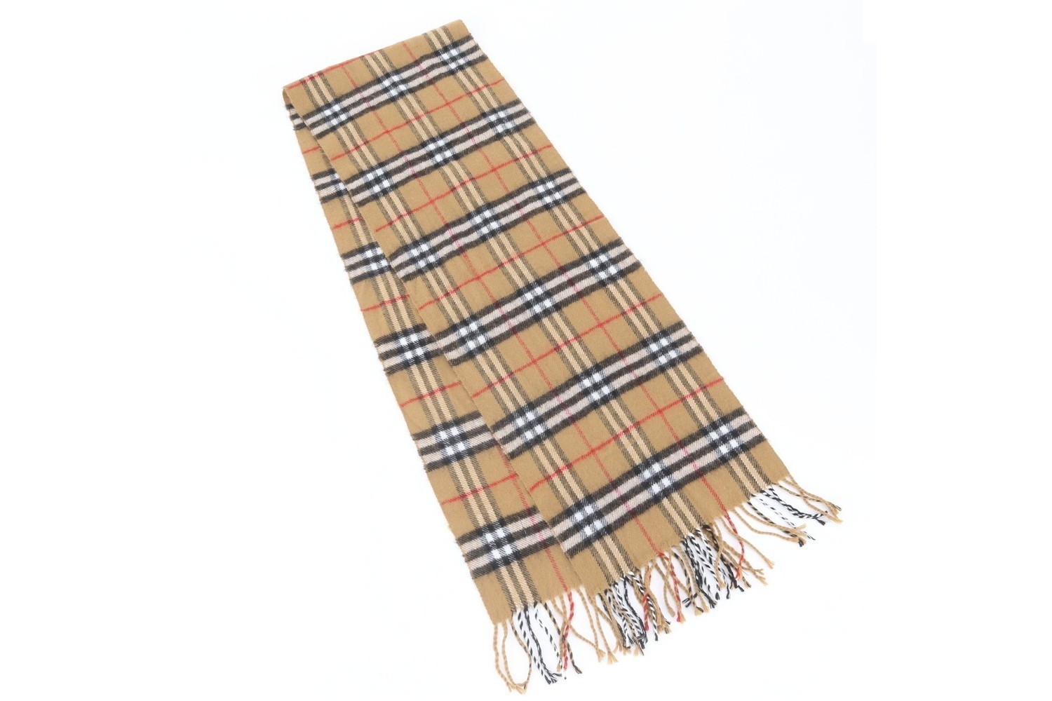 Nova Check scarf with tags attached. — view 2
