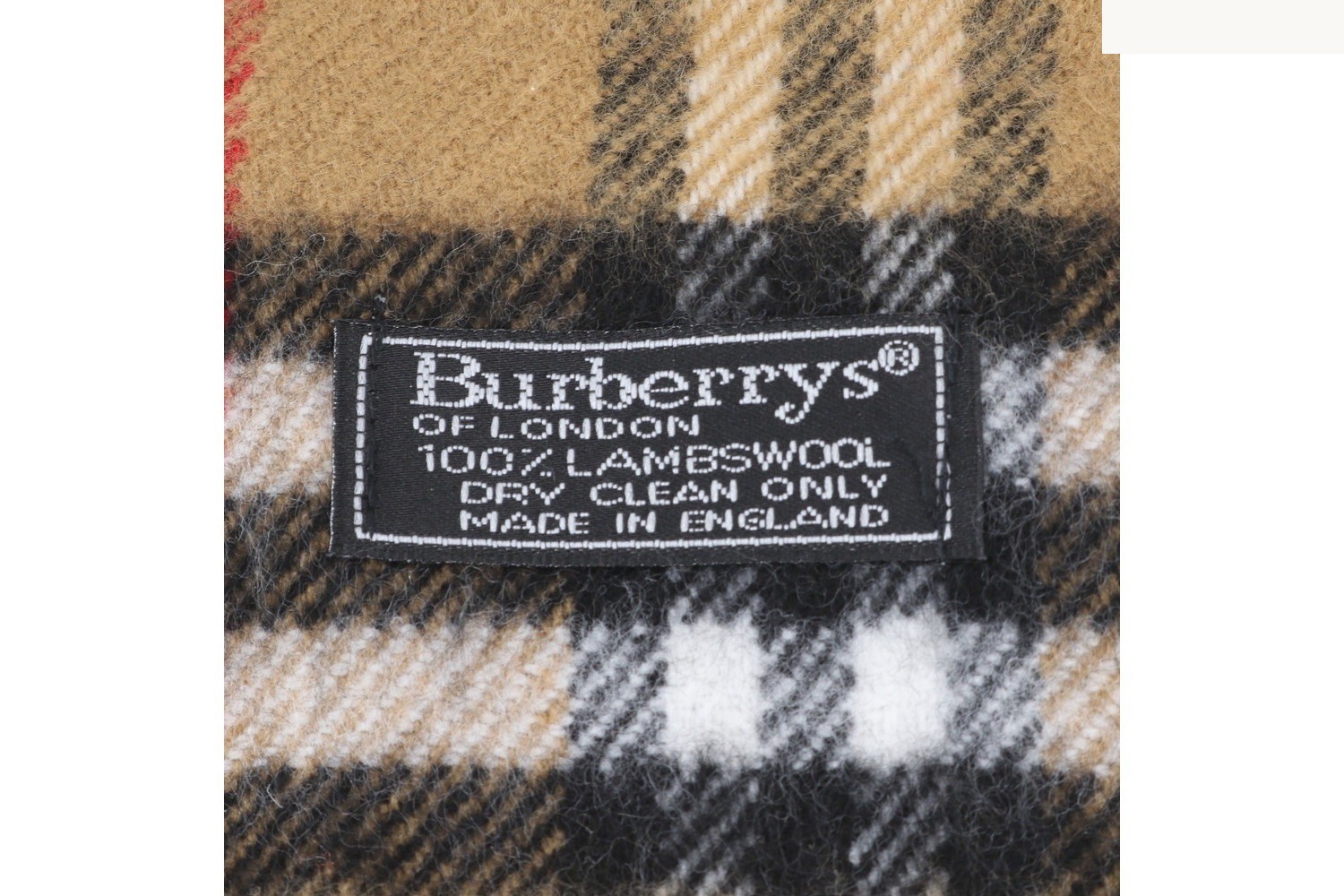 Nova Check scarf with tags attached. — view 3