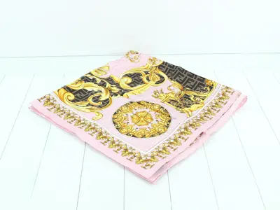 Versace collaboration Fenderche silk scarf