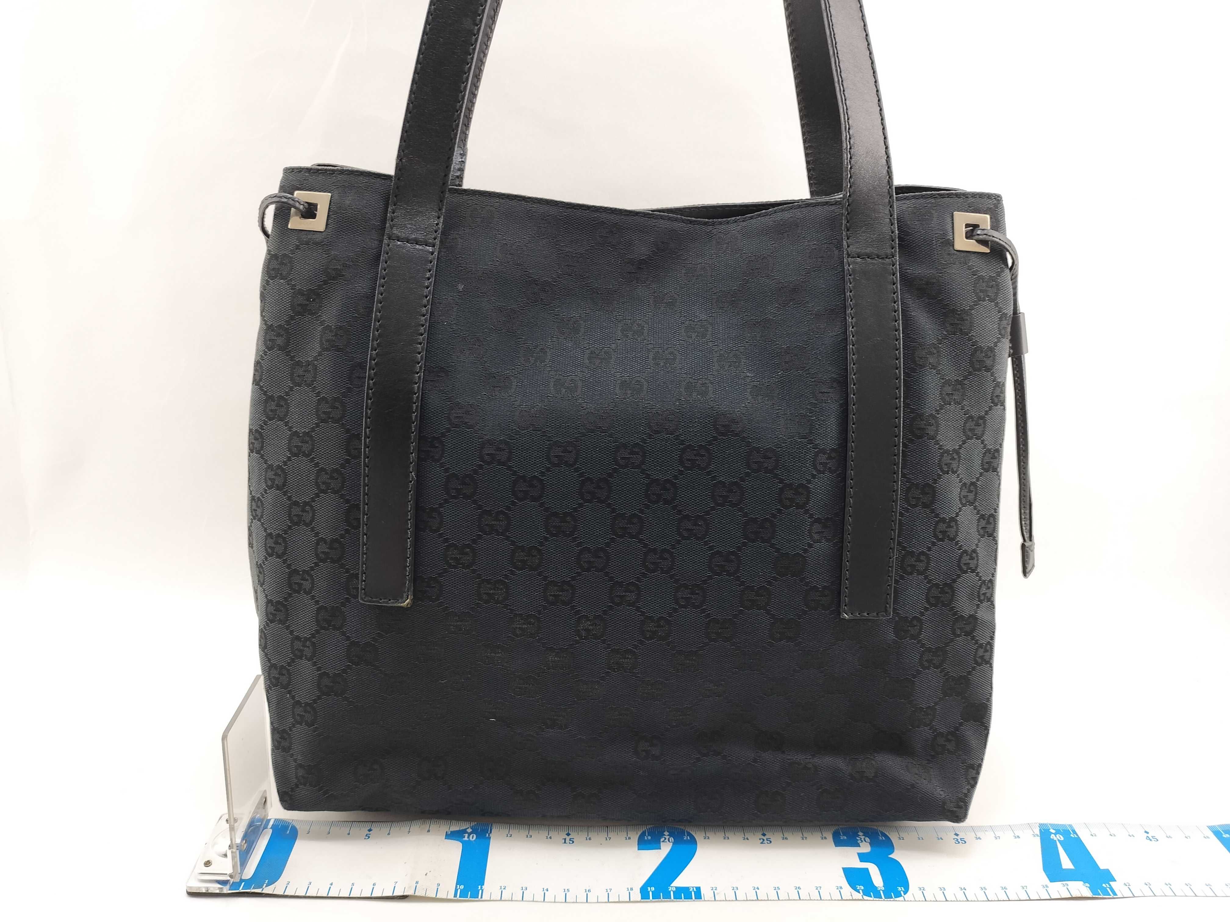 GG Canvas Tote Bag, Black, 019 0493 — view 2
