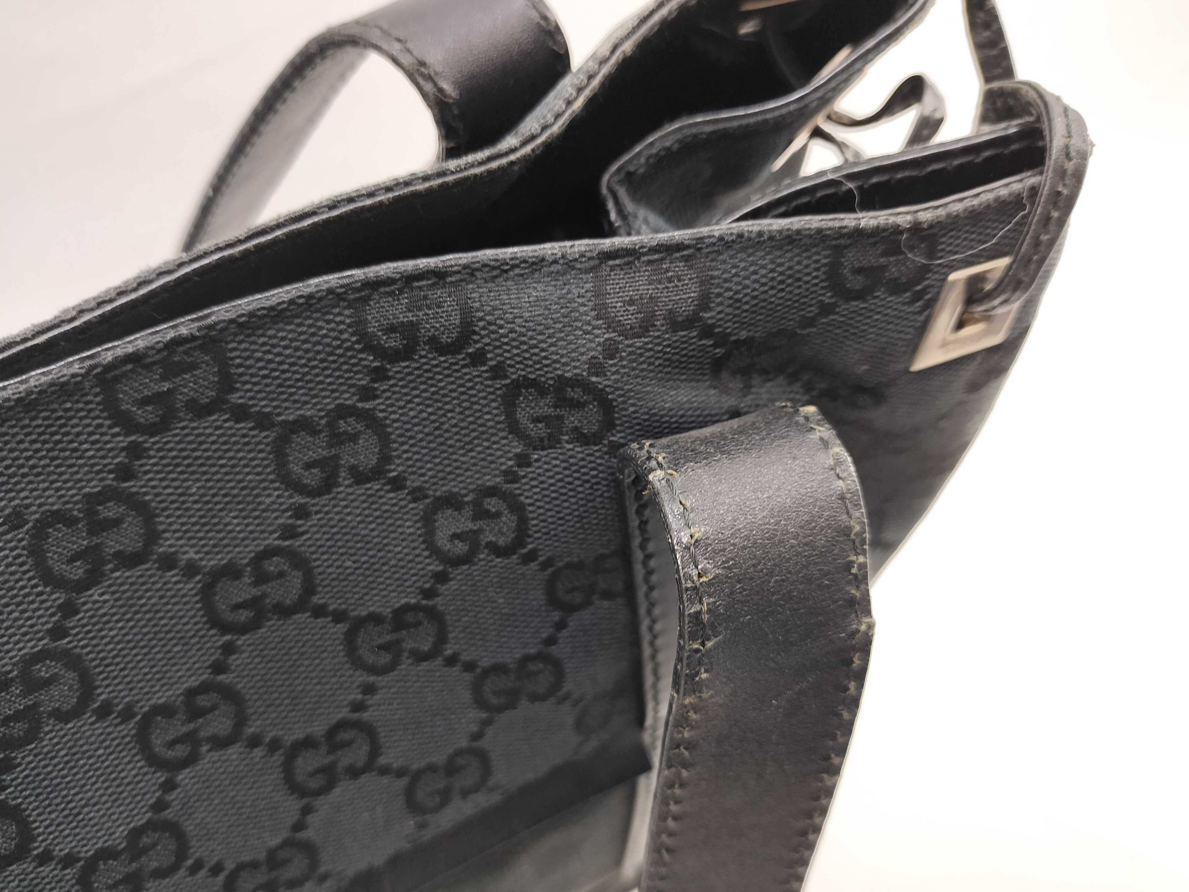 GG Canvas Tote Bag, Black, 019 0493 — view 11