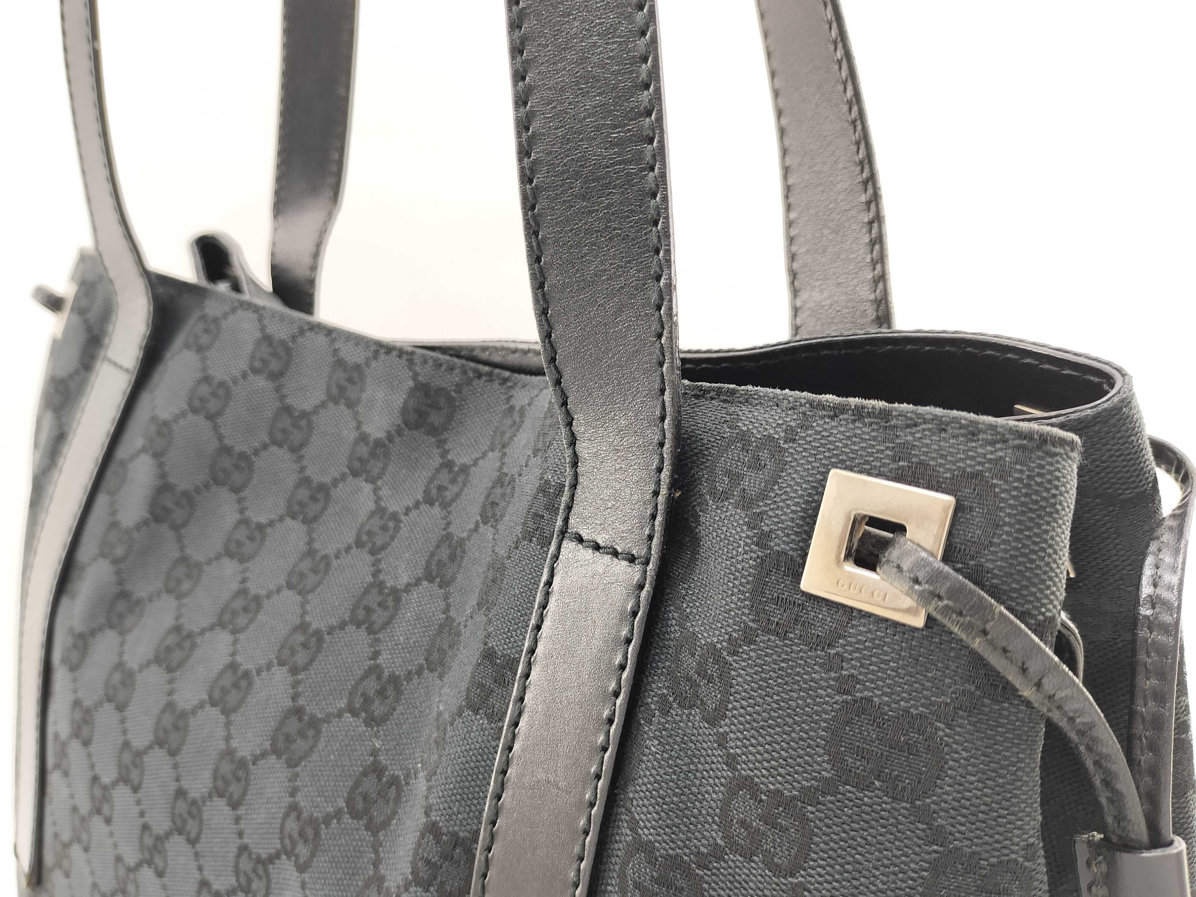 GG Canvas Tote Bag, Black, 019 0493 — view 3