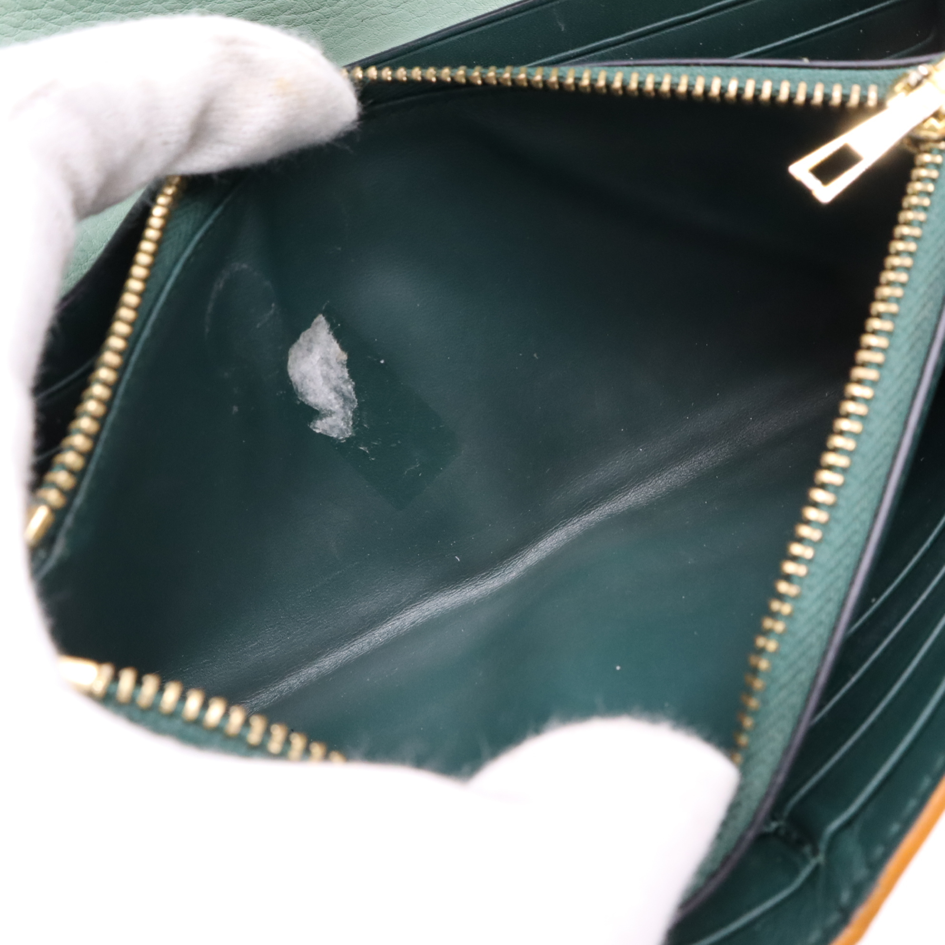 Leather Continental Wallet, Green — view 11