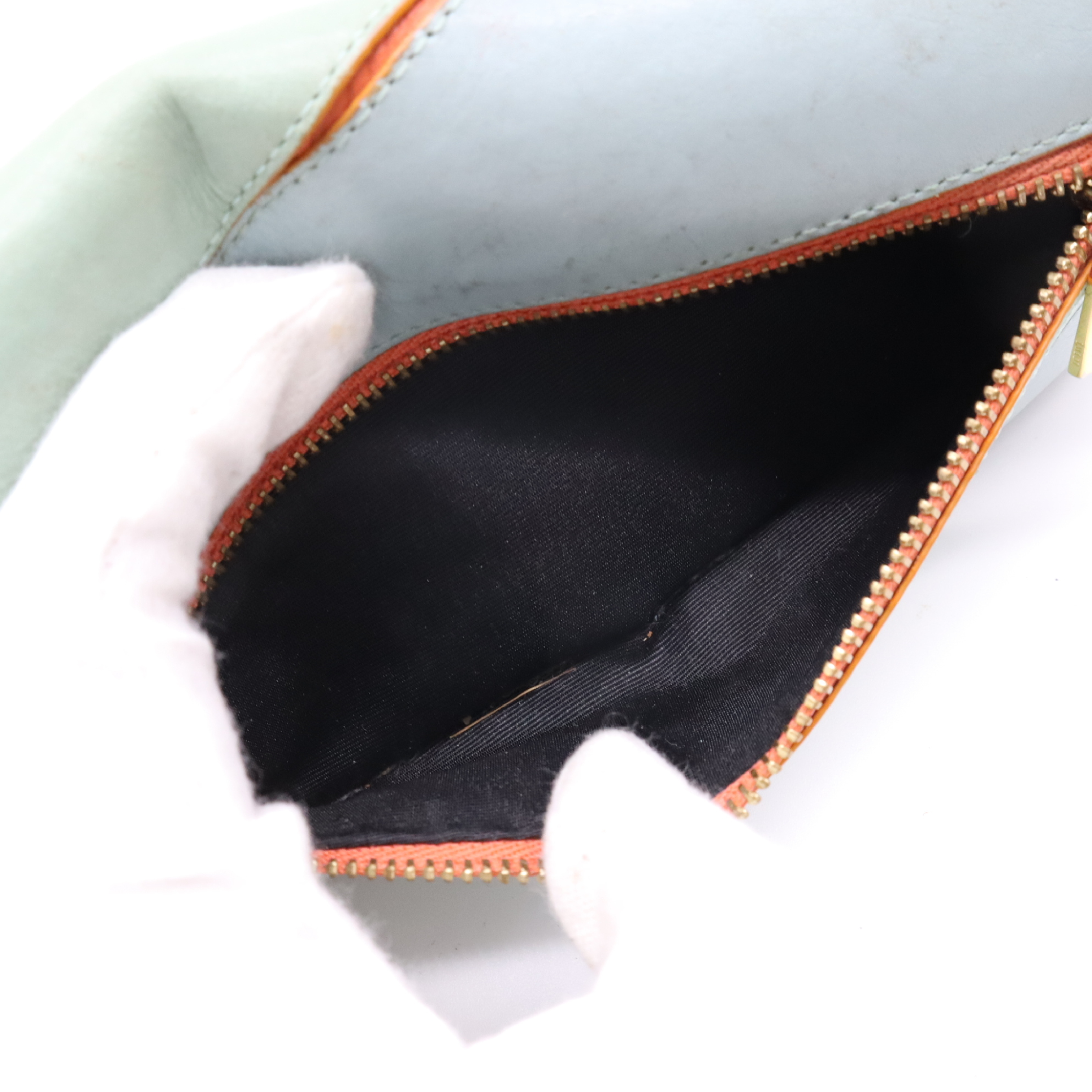 Leather Continental Wallet, Green — view 12