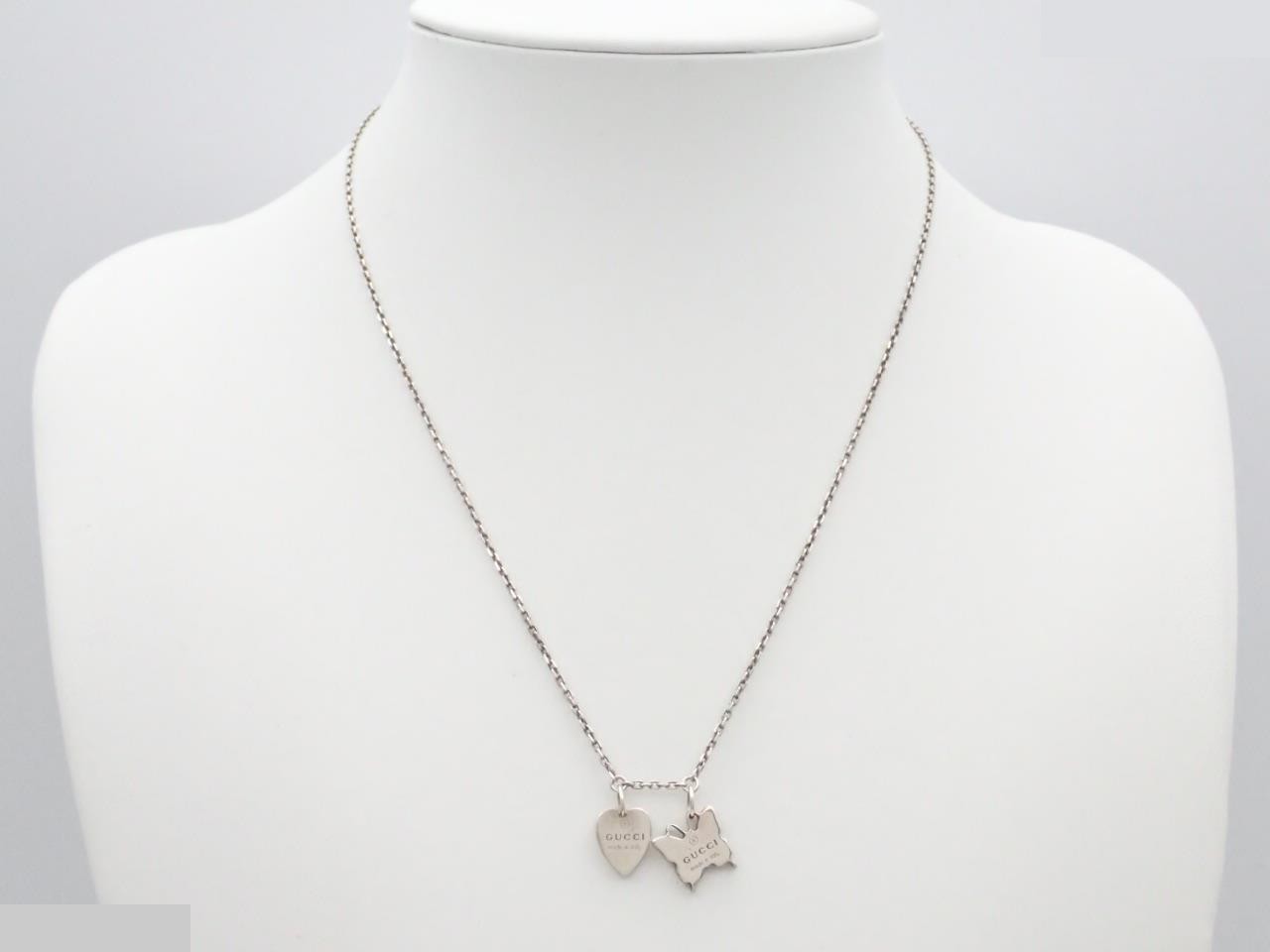 Butterfly Heart Necklace AG925 6.9g Chain approx. 48cm — view 3