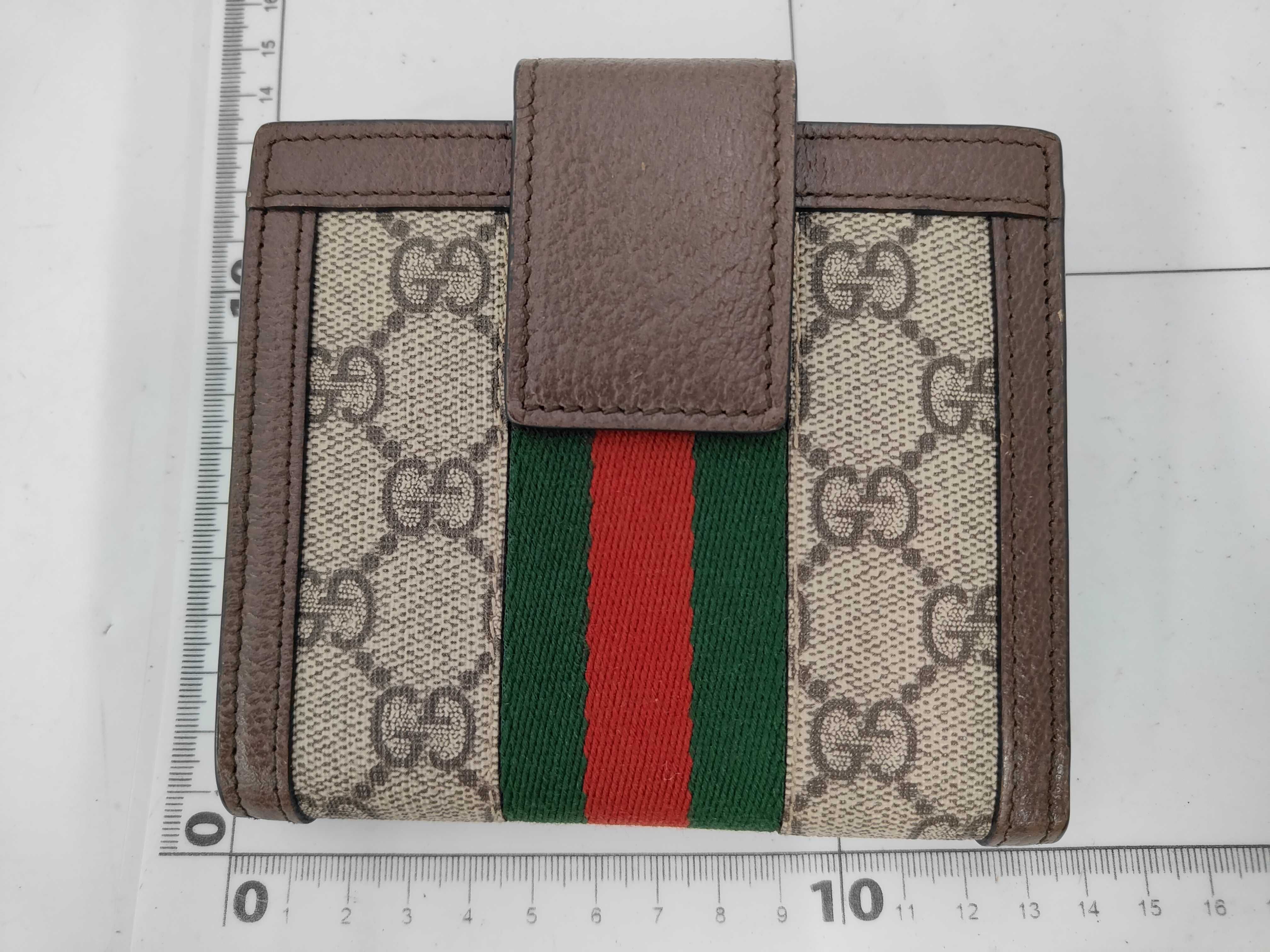 GG Supreme Ophidia Bi-fold Wallet, PVC, Brown, 735578 — view 2