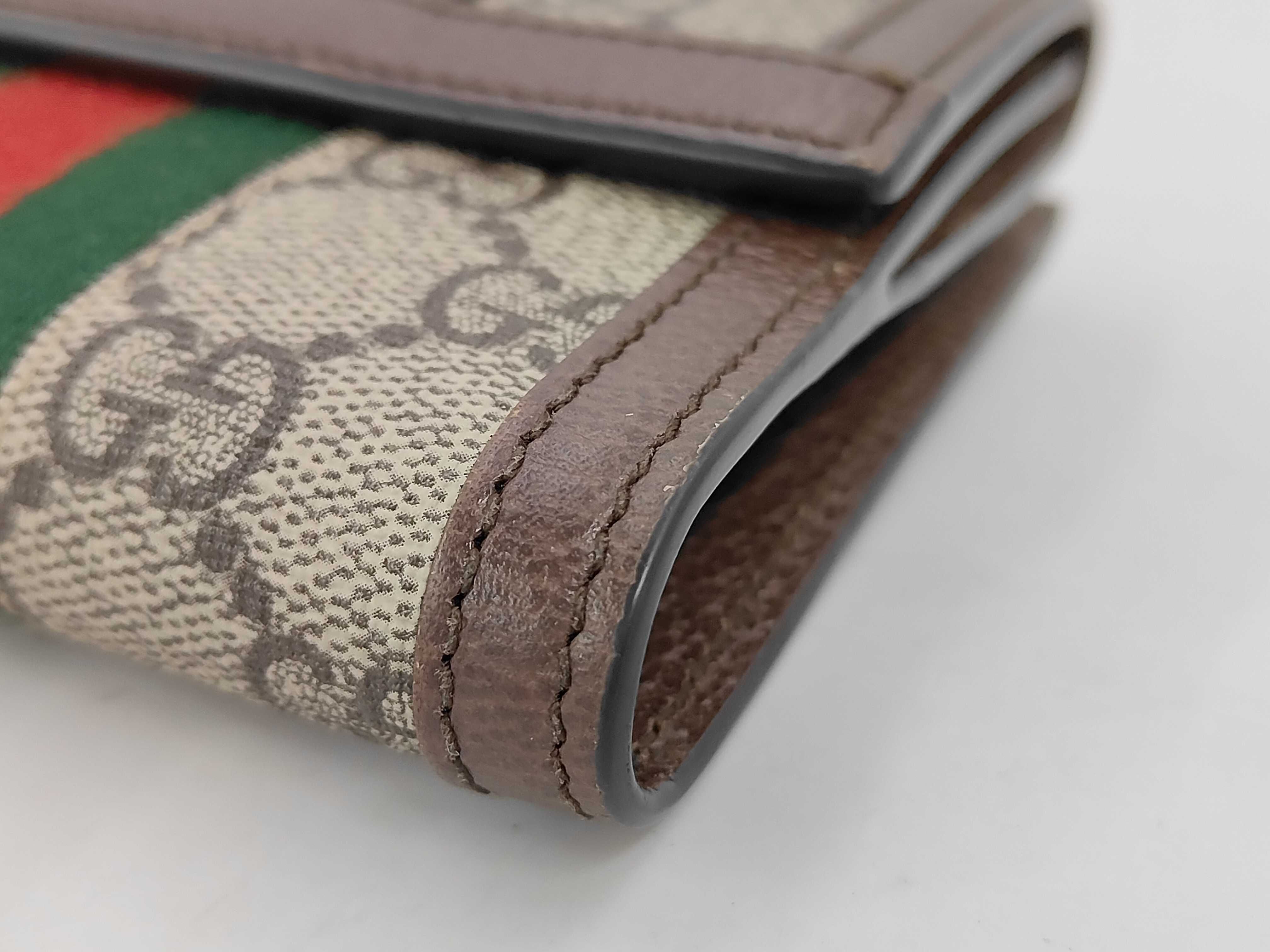 GG Supreme Ophidia Bi-fold Wallet, PVC, Brown, 735578 — view 3