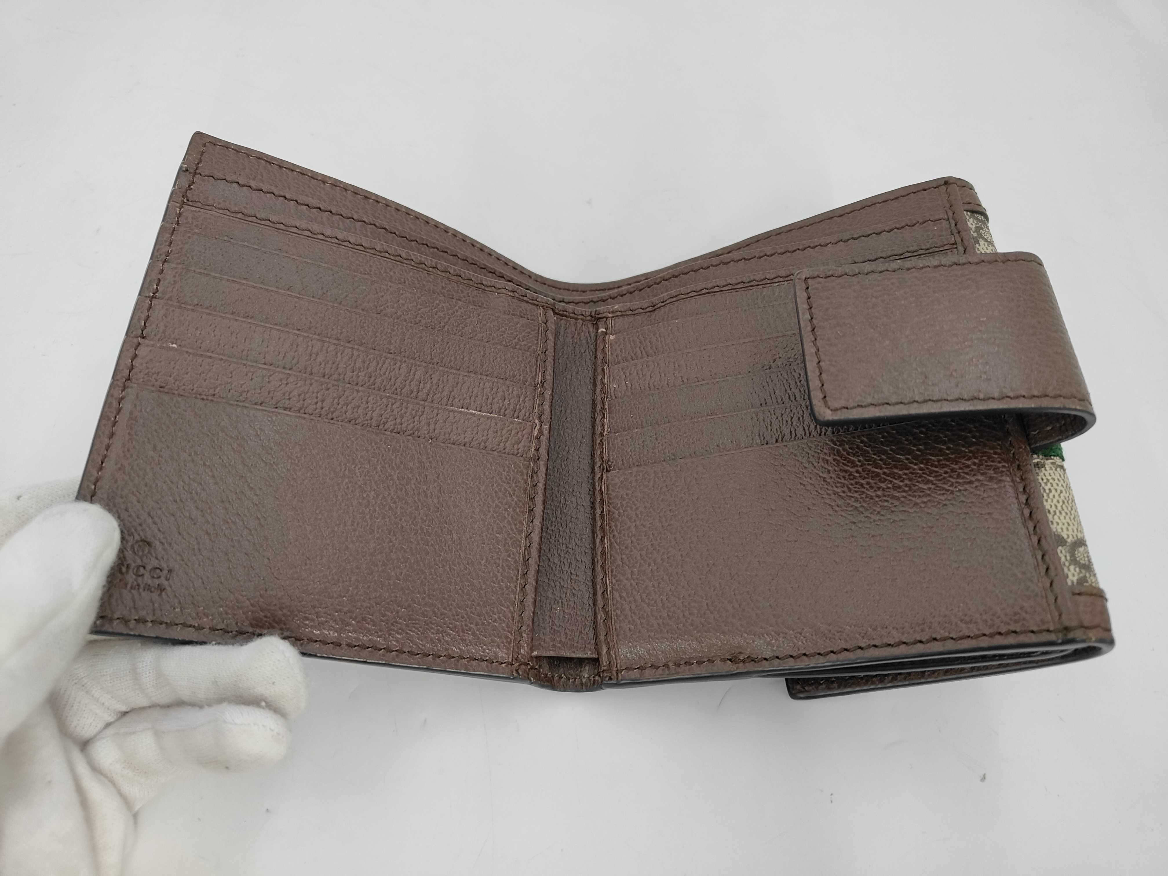 GG Supreme Ophidia Bi-fold Wallet, PVC, Brown, 735578 — view 7