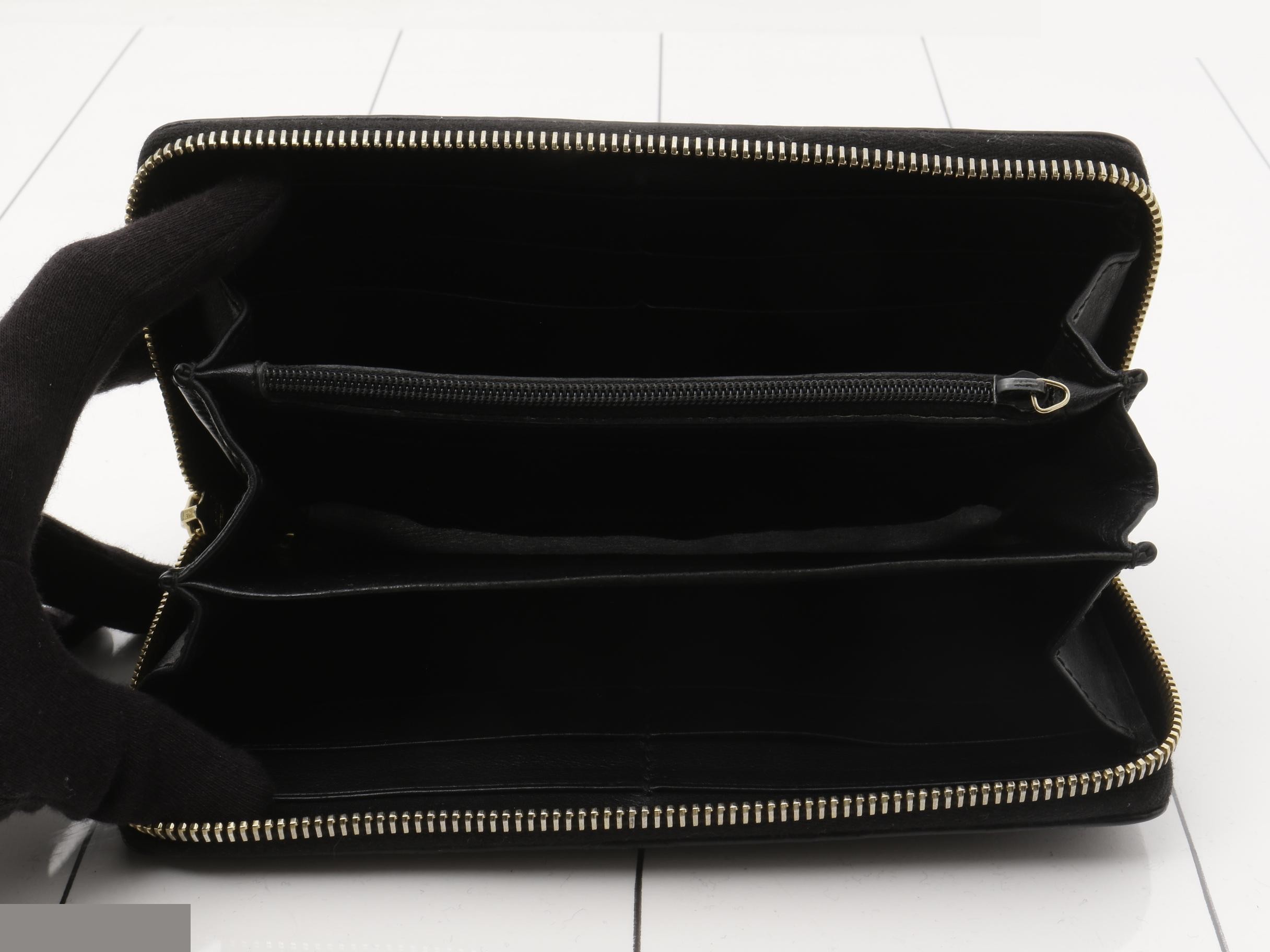 Guccissima Long Wallet, Noir (Black), Round Zipper, 112724, 2091 — view 4