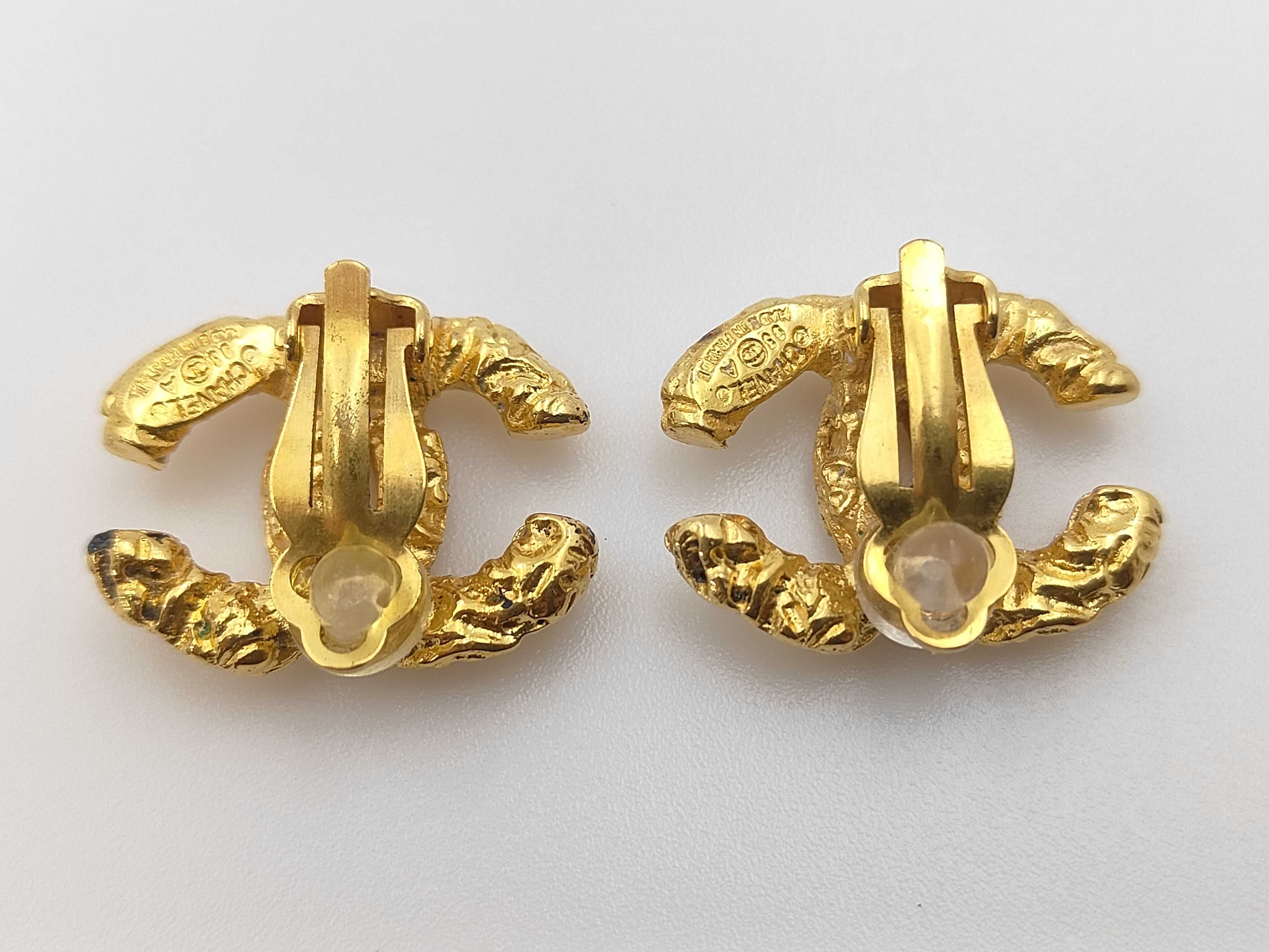 Coco Mark Gold Earrings — view 2
