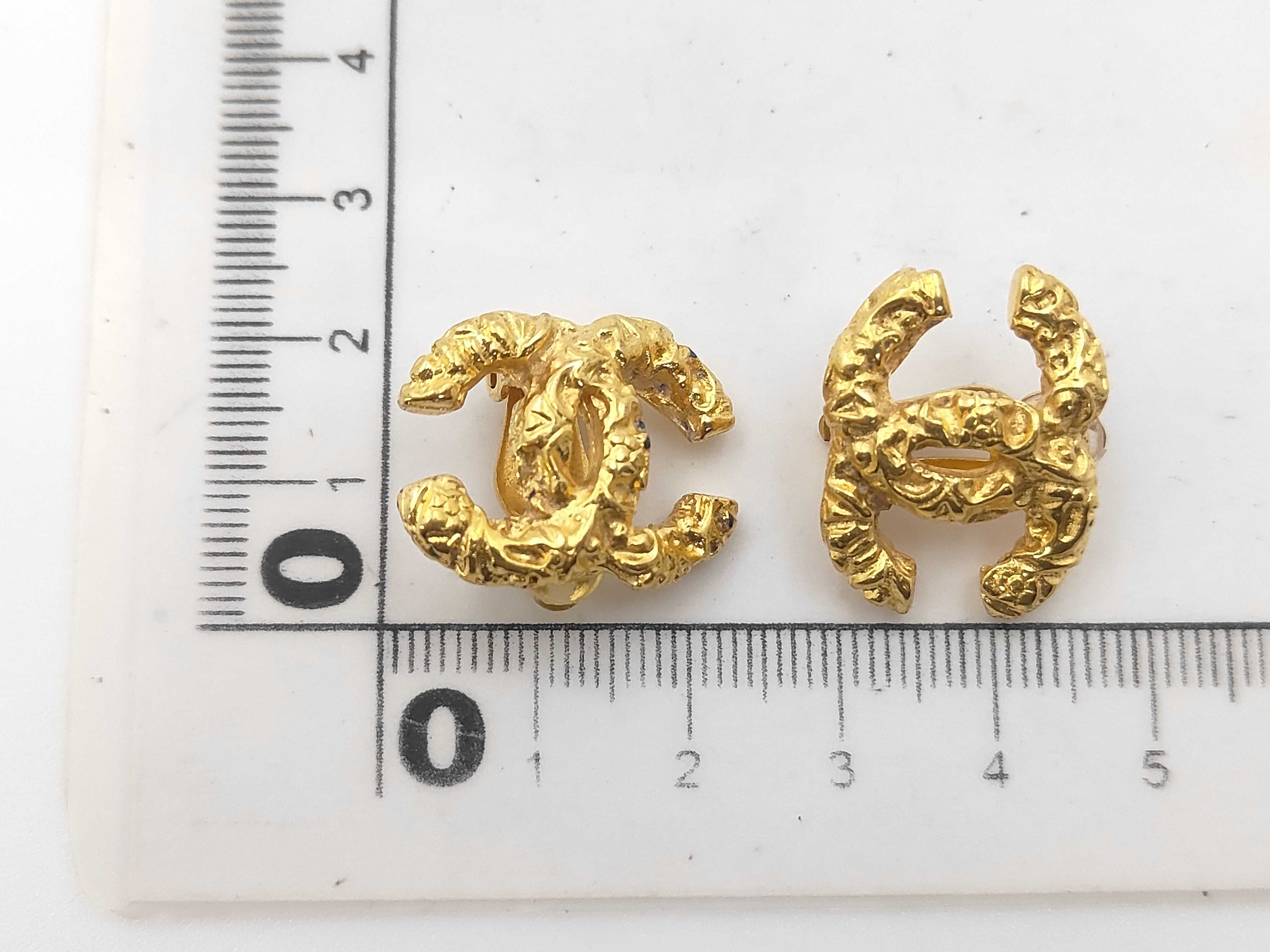 Coco Mark Gold Earrings — view 4