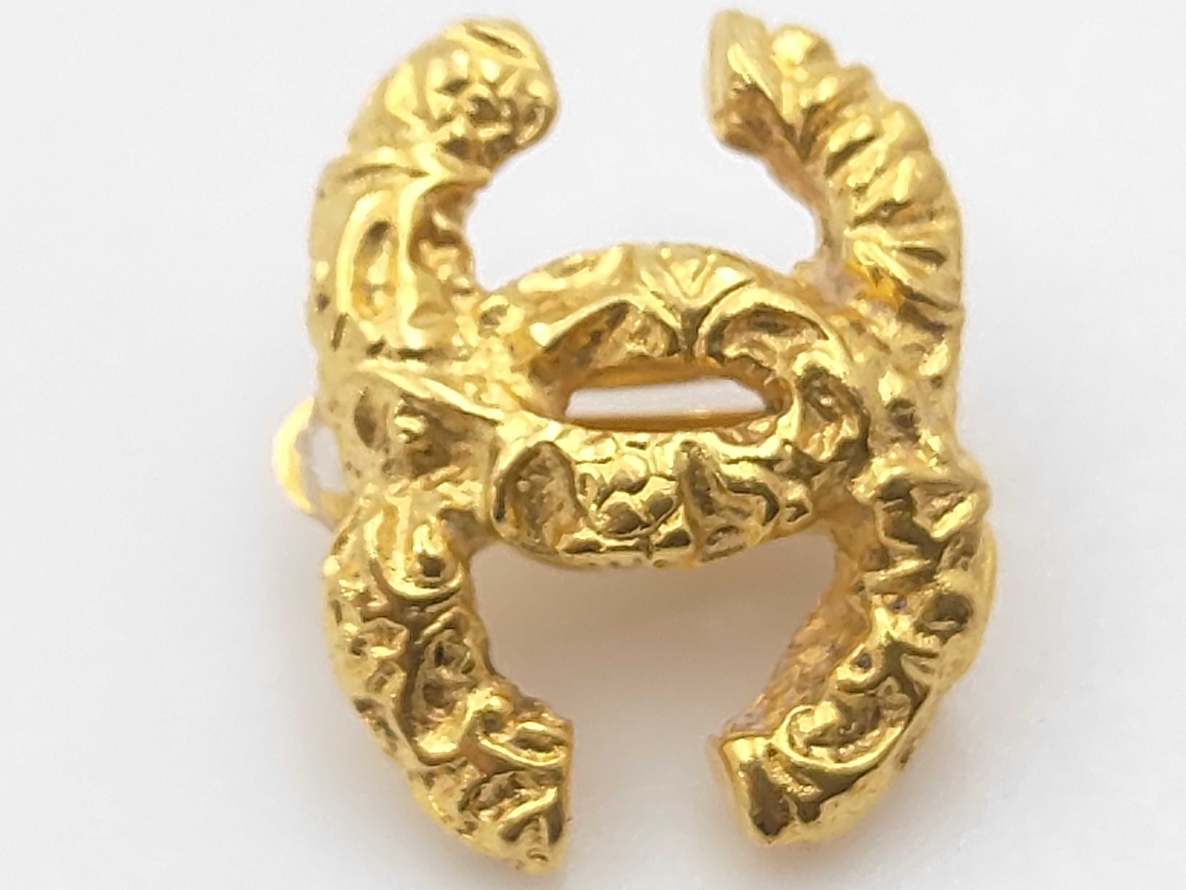 Coco Mark Gold Earrings — view 6