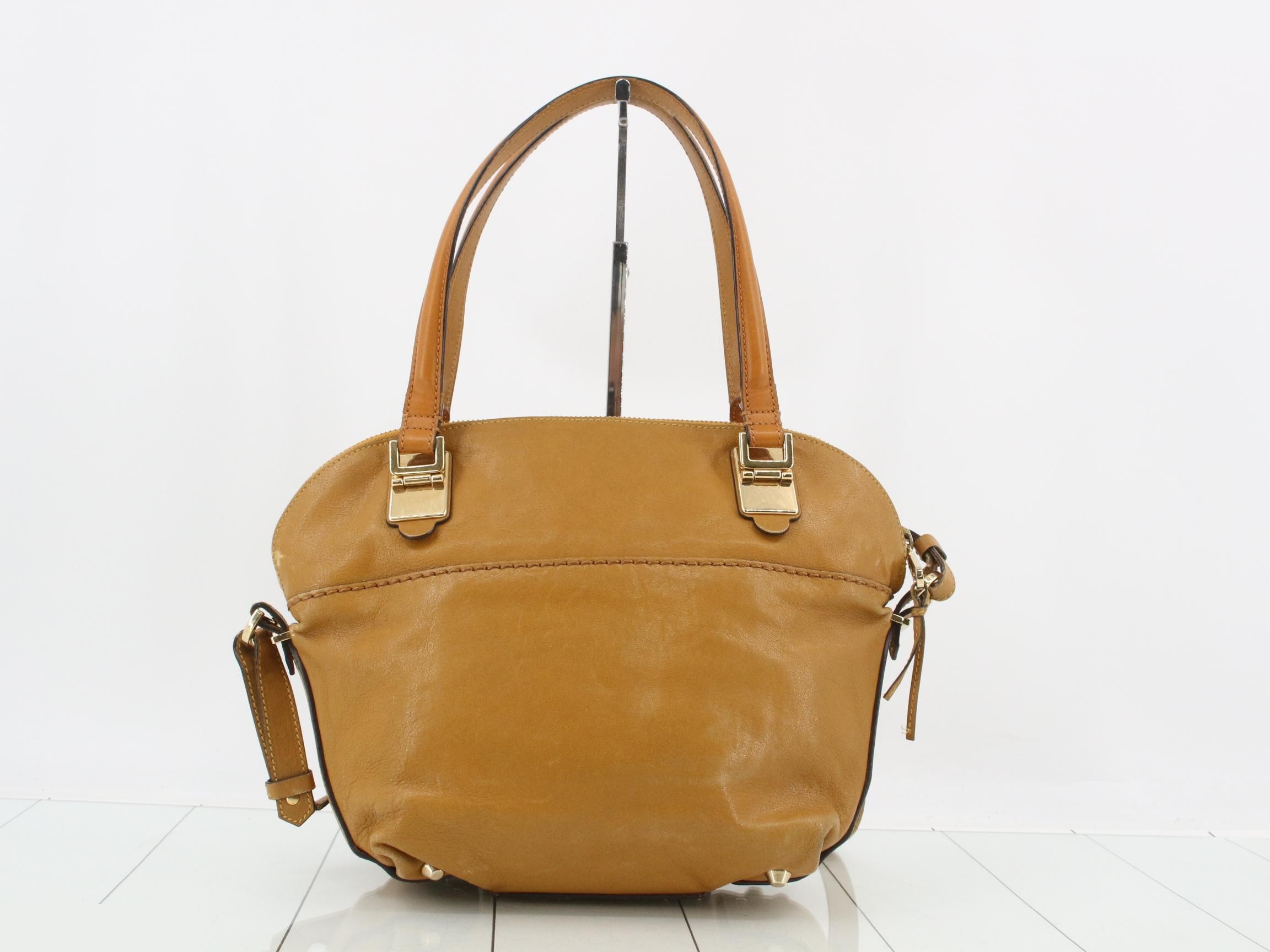 Other lines: 2-way bag with long strap, Angie, leather, camel — view 2