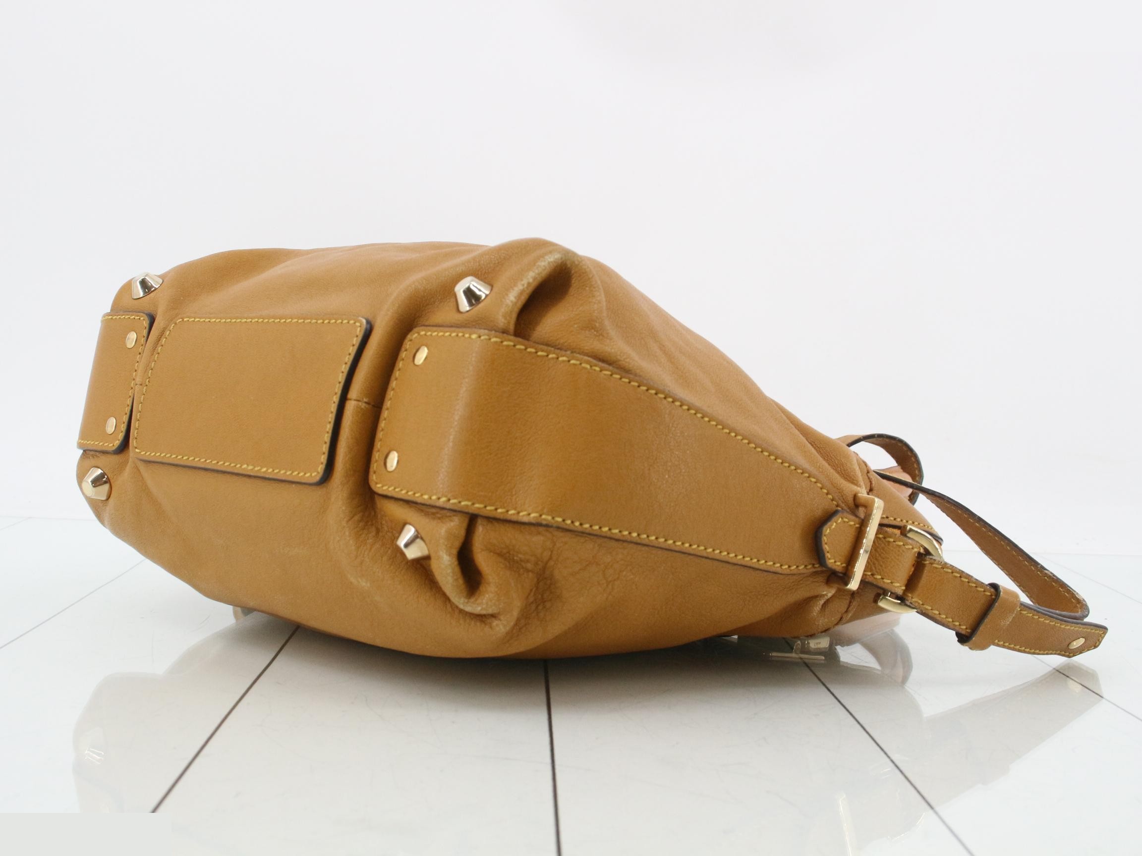 Other lines: 2-way bag with long strap, Angie, leather, camel — view 6