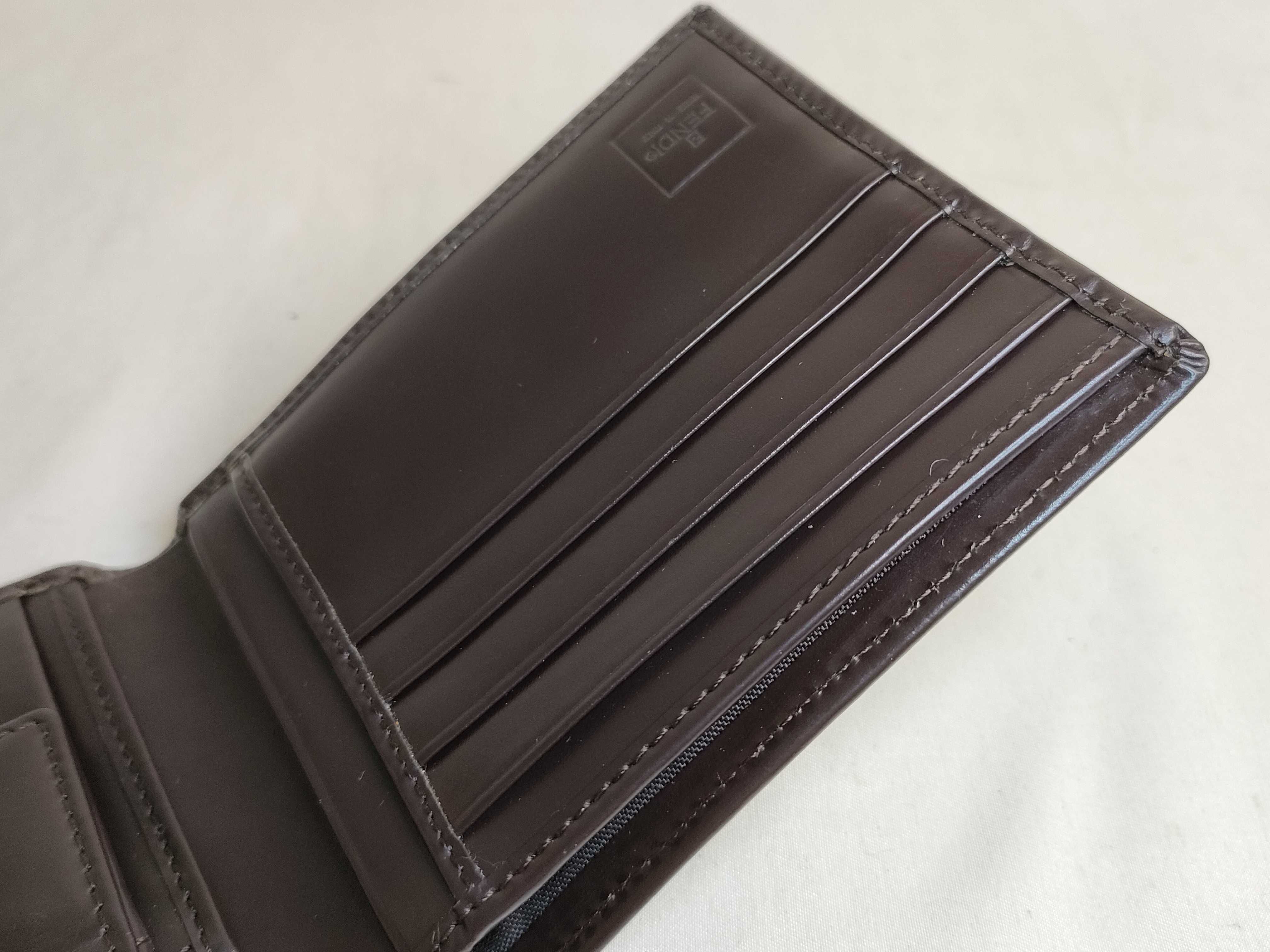 Zucca pattern bi-fold wallet, canvas, brown. — view 12