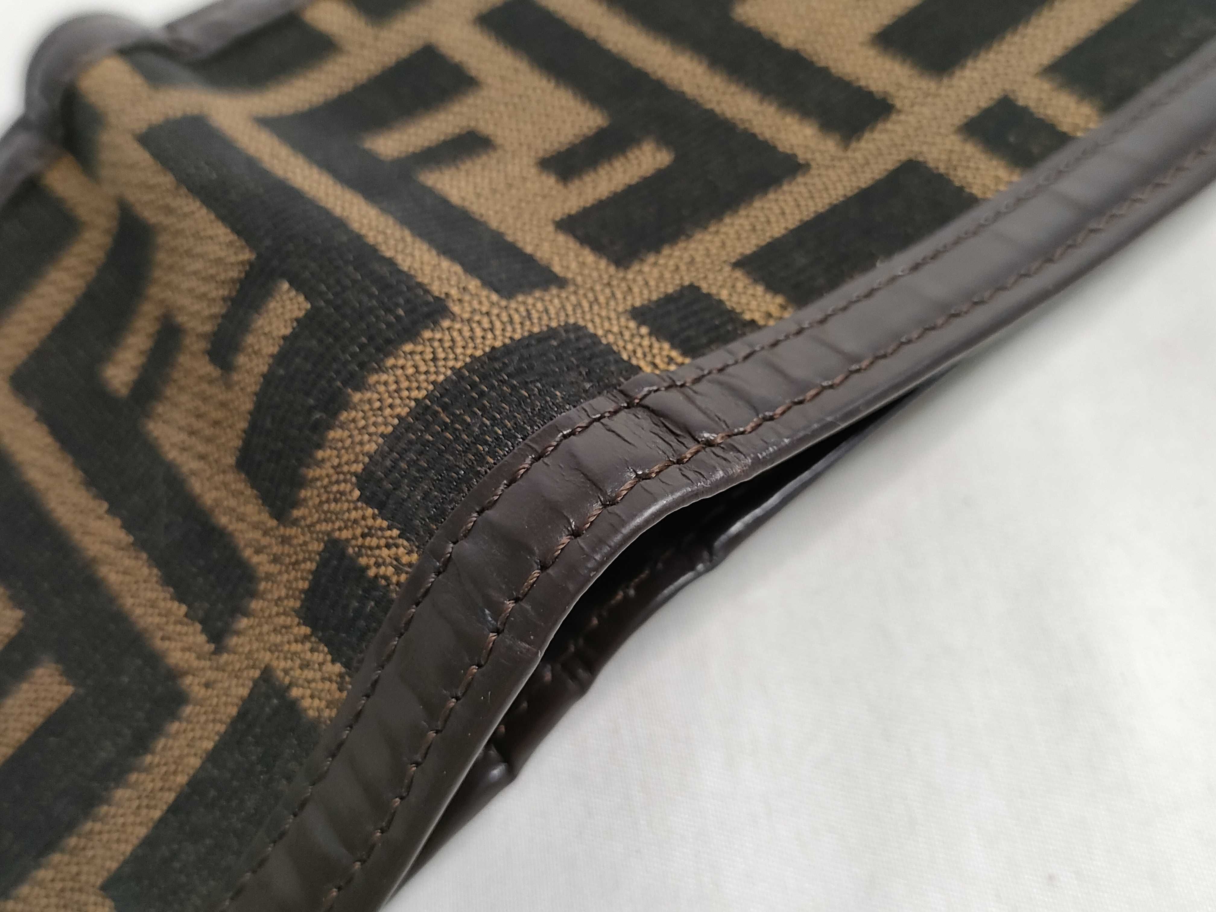 Zucca pattern bi-fold wallet, canvas, brown. — view 14