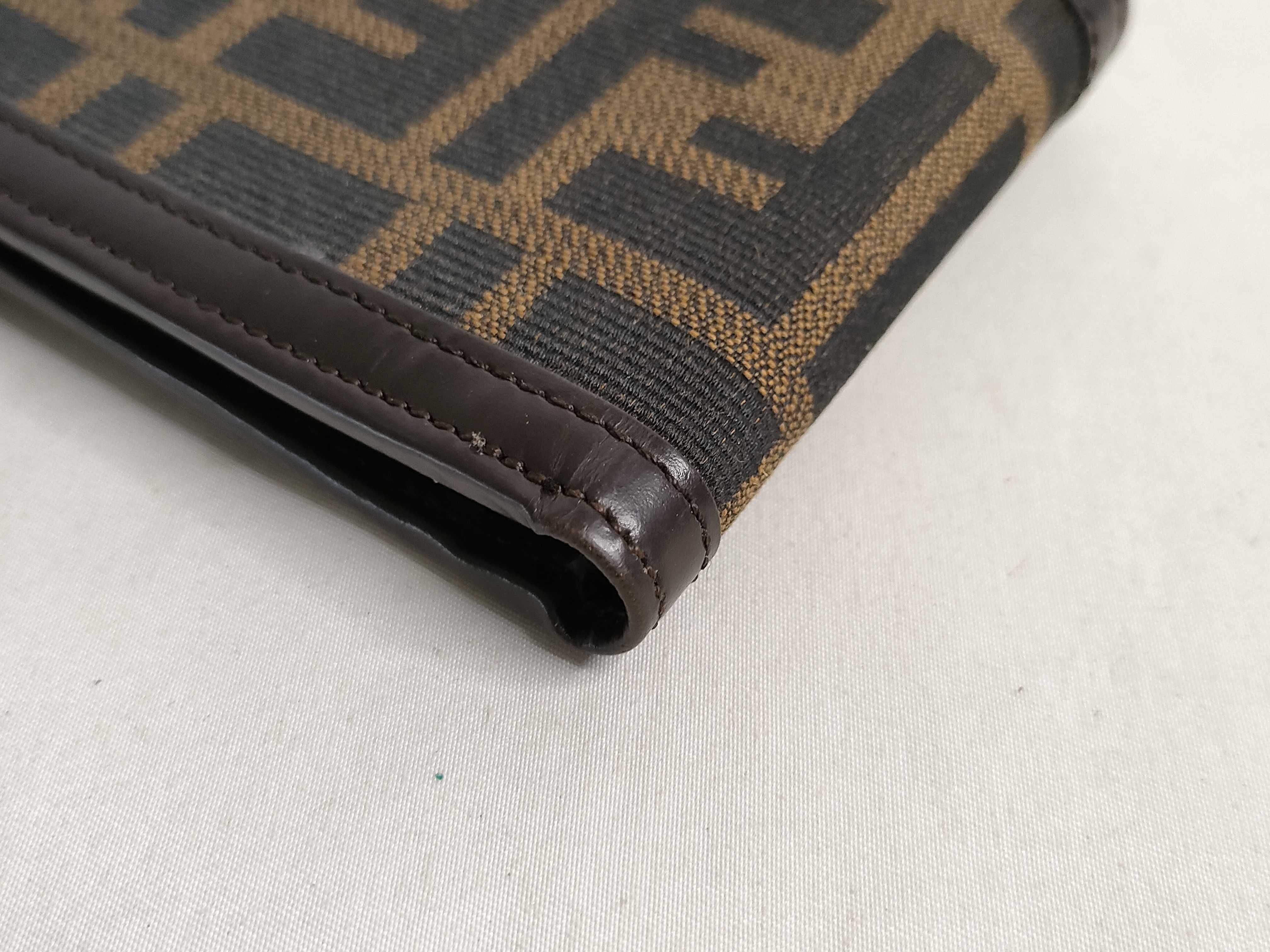 Zucca pattern bi-fold wallet, canvas, brown. — view 3